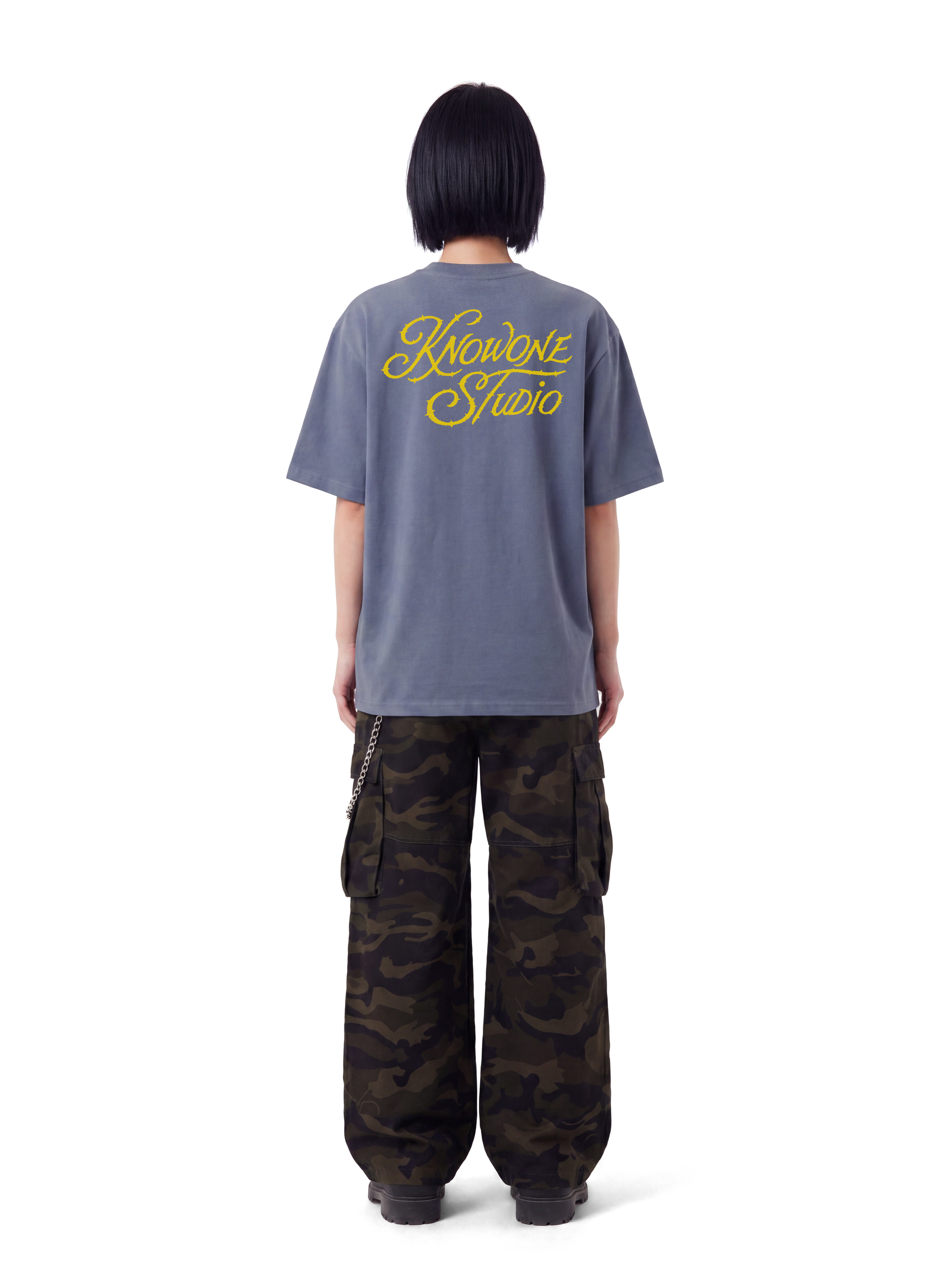KNOWONE VINE TEE ASH BLUE