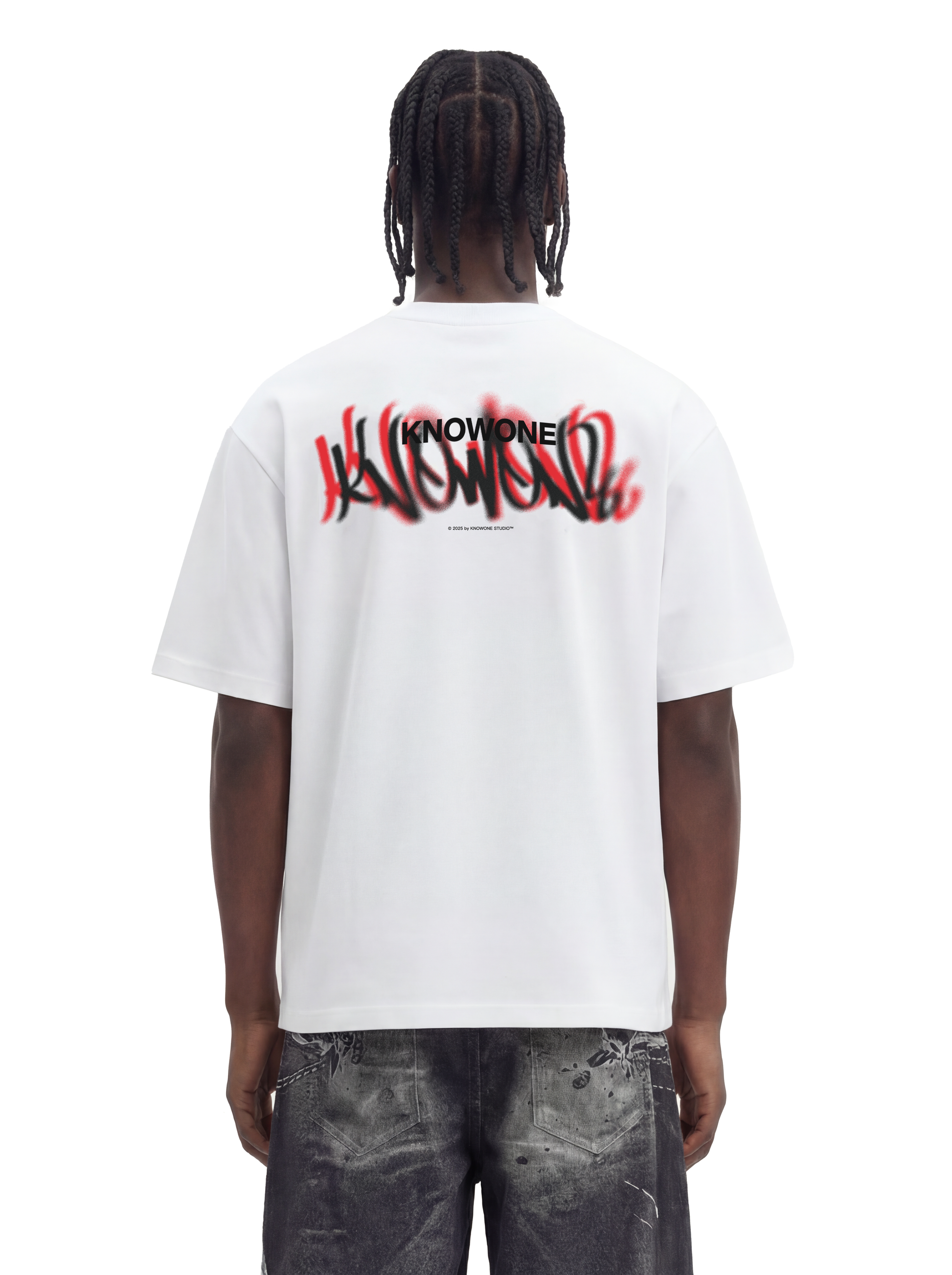KNOWONE SPRAY ART TEE WHITE