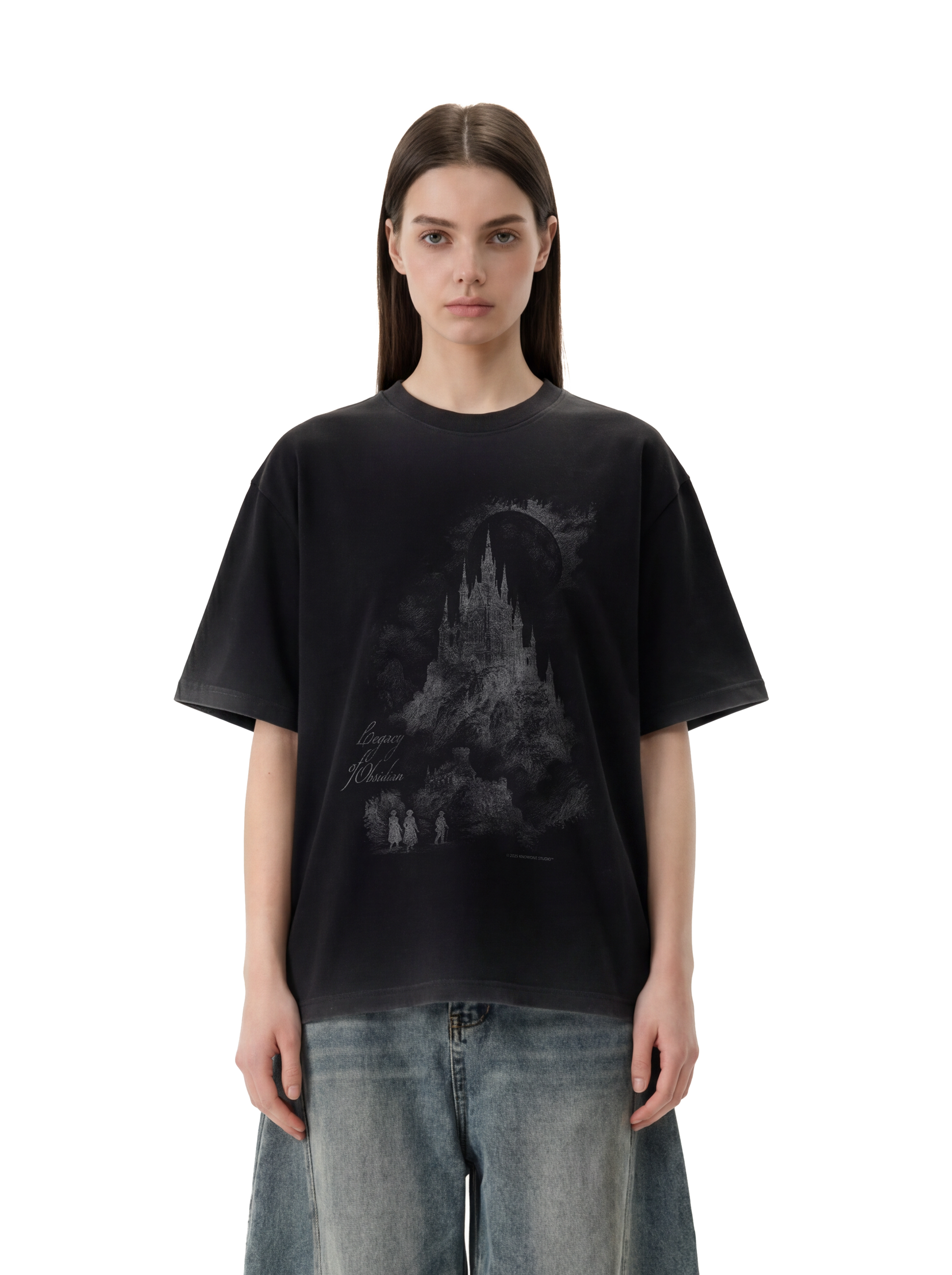KNOWONE MEDIEVAL CASTLE TEE BLACK