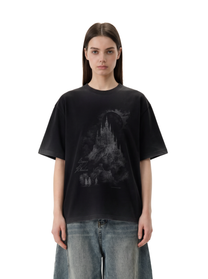 KNOWONE MEDIEVAL CASTLE TEE BLACK
