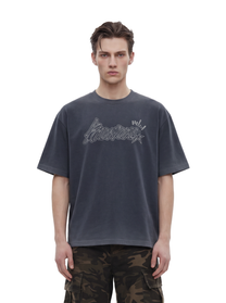 KNOWONE GRAFFITI TEE DENIM BLUE