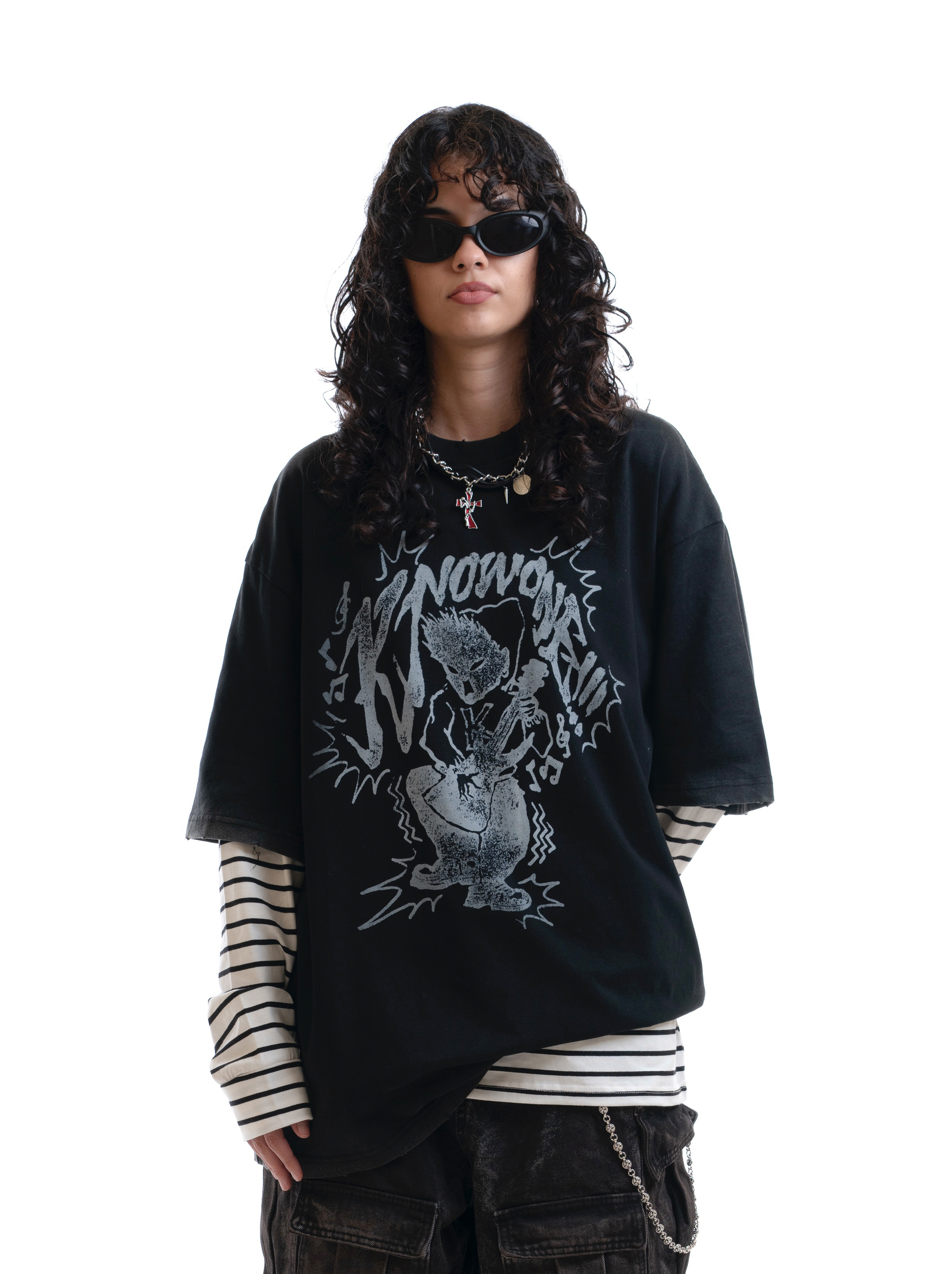 KNOWONE BAND ROCK TEE BLACK