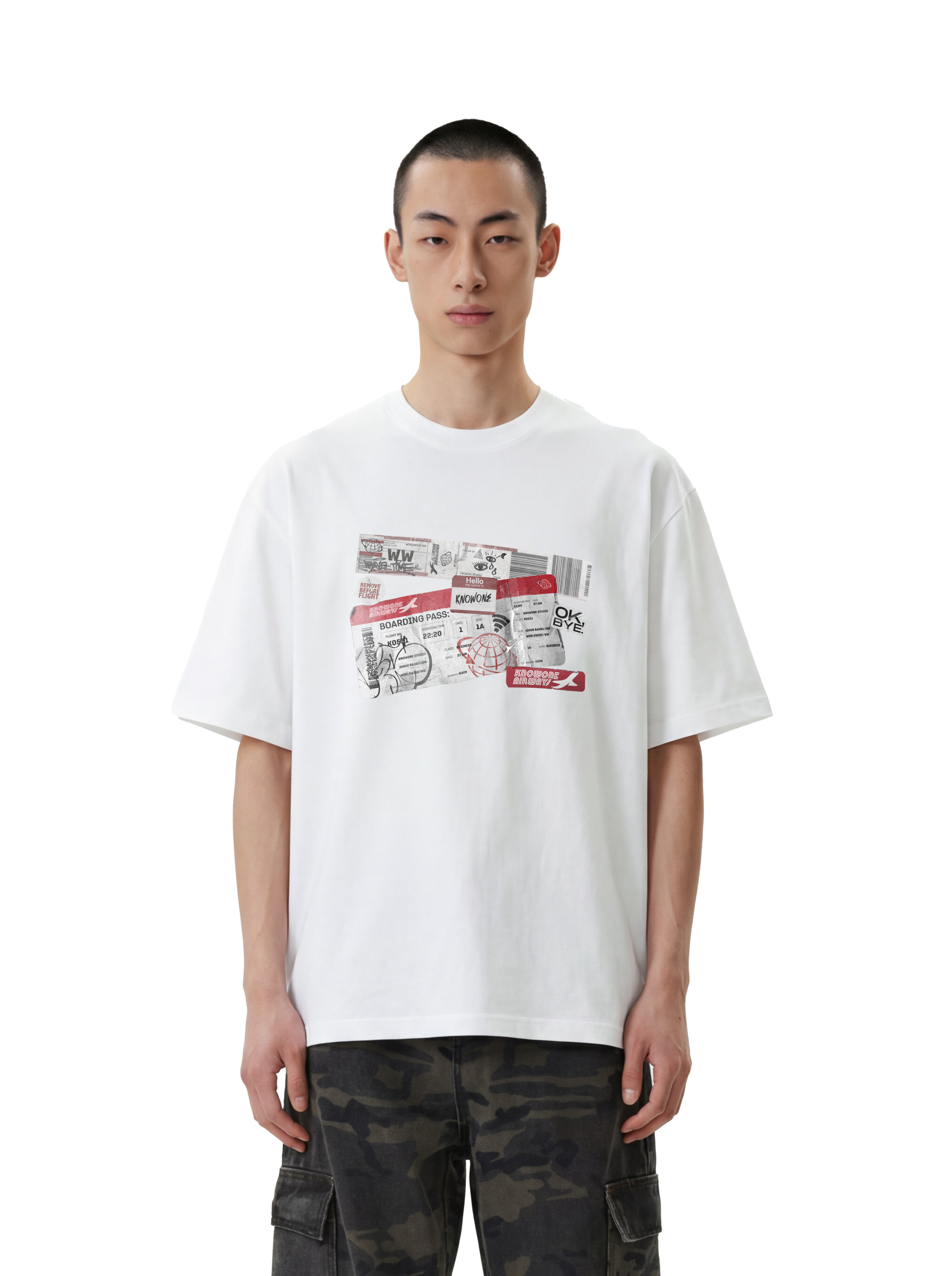 KNOWONE ITINERARY TEE WHITE