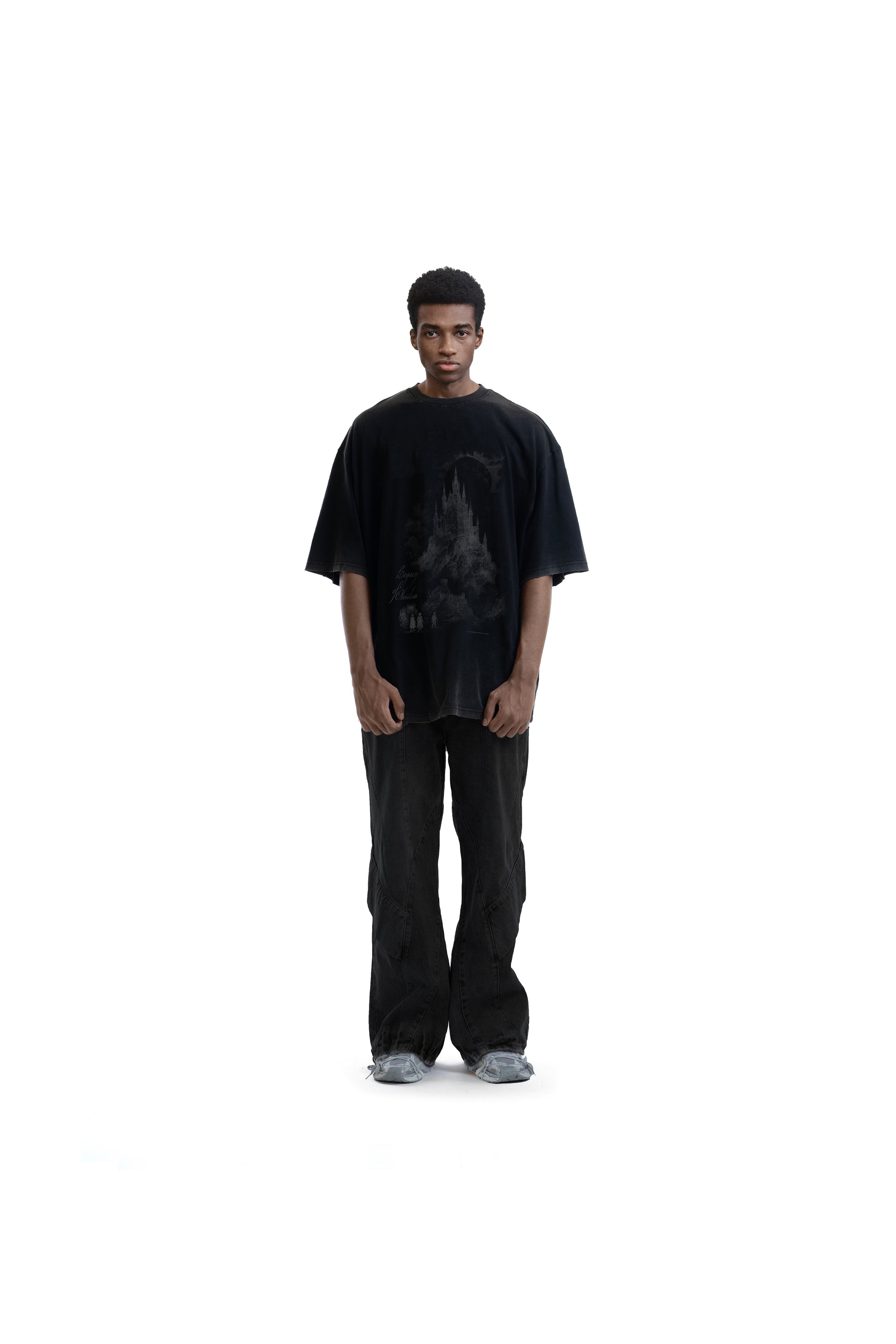 KNOWONE MEDIEVAL CASTLE TEE BLACK