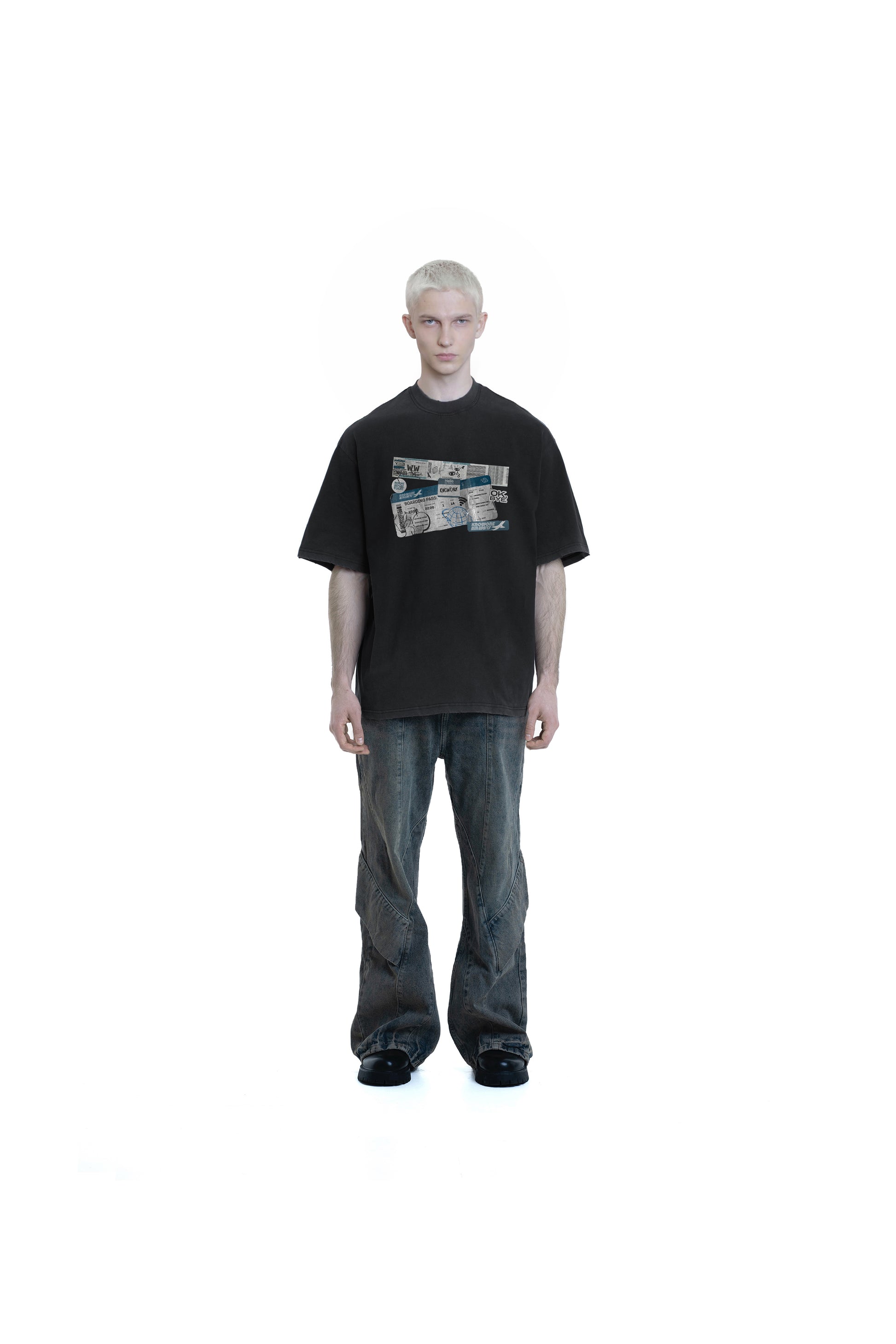 KNOWONE ITINERARY TEE BLACK