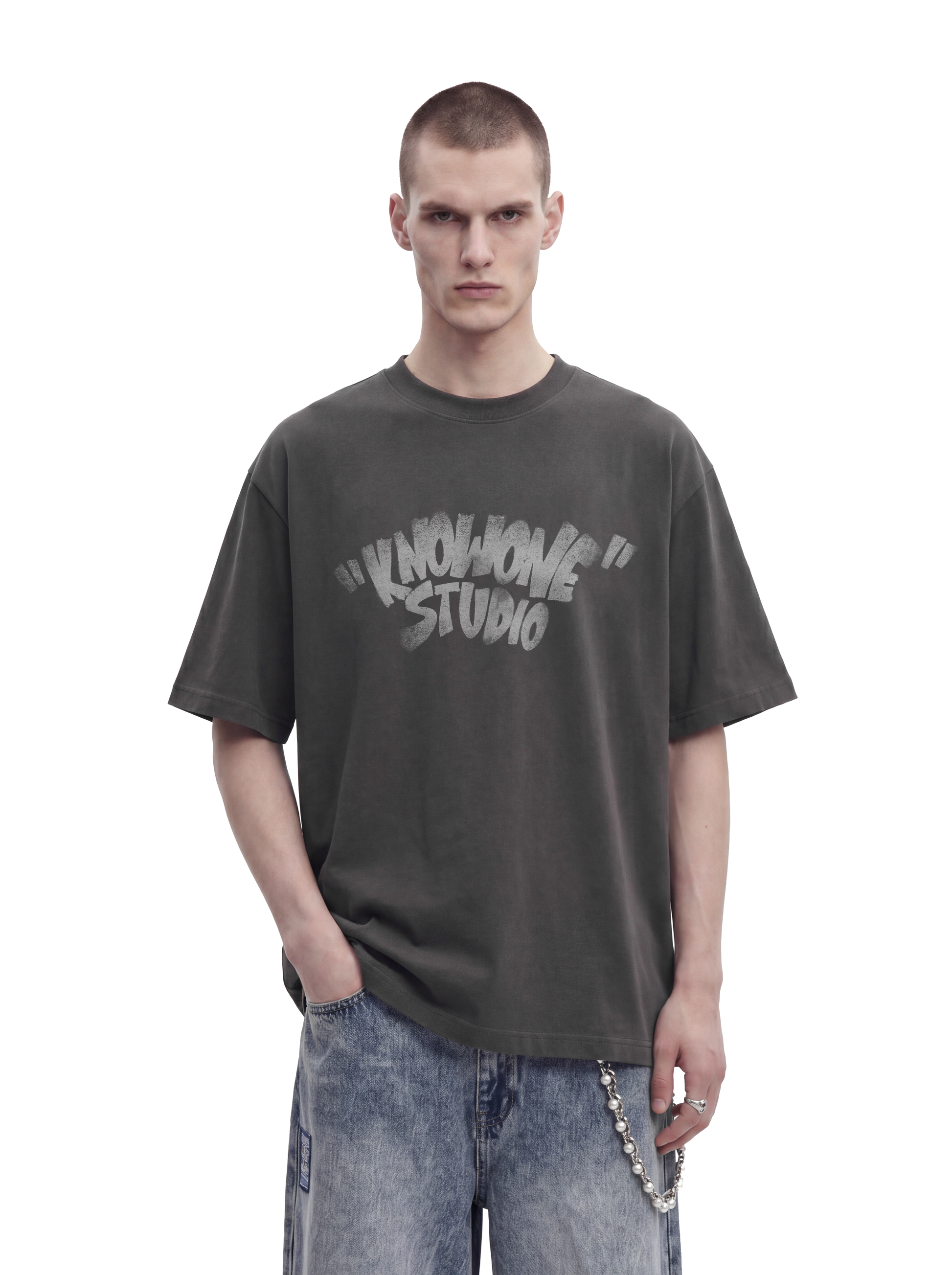 KNOWONE FADED TEE DARK GRAY