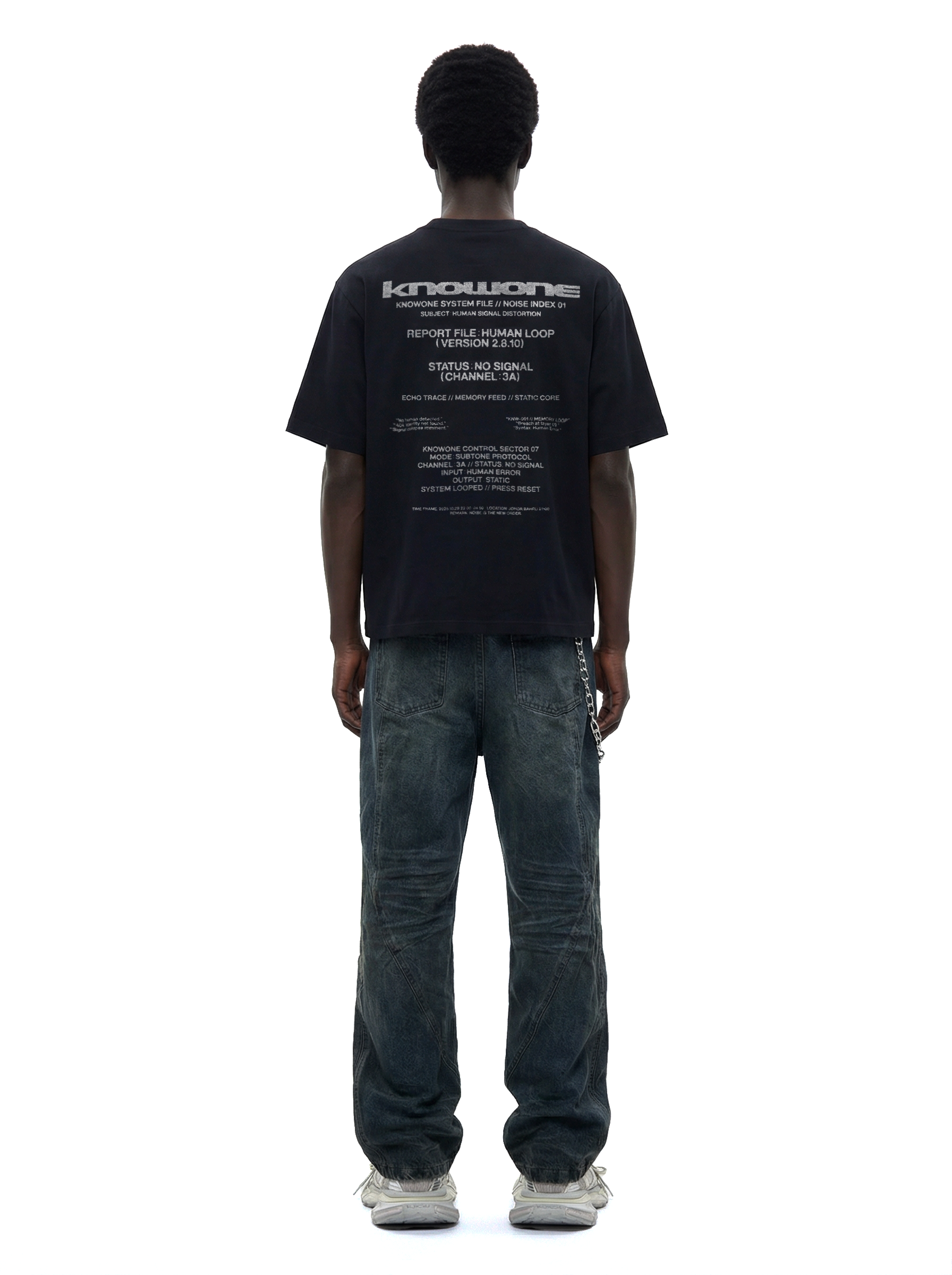 KNOWONE SIGNAL DISTORTION TEE BLACK