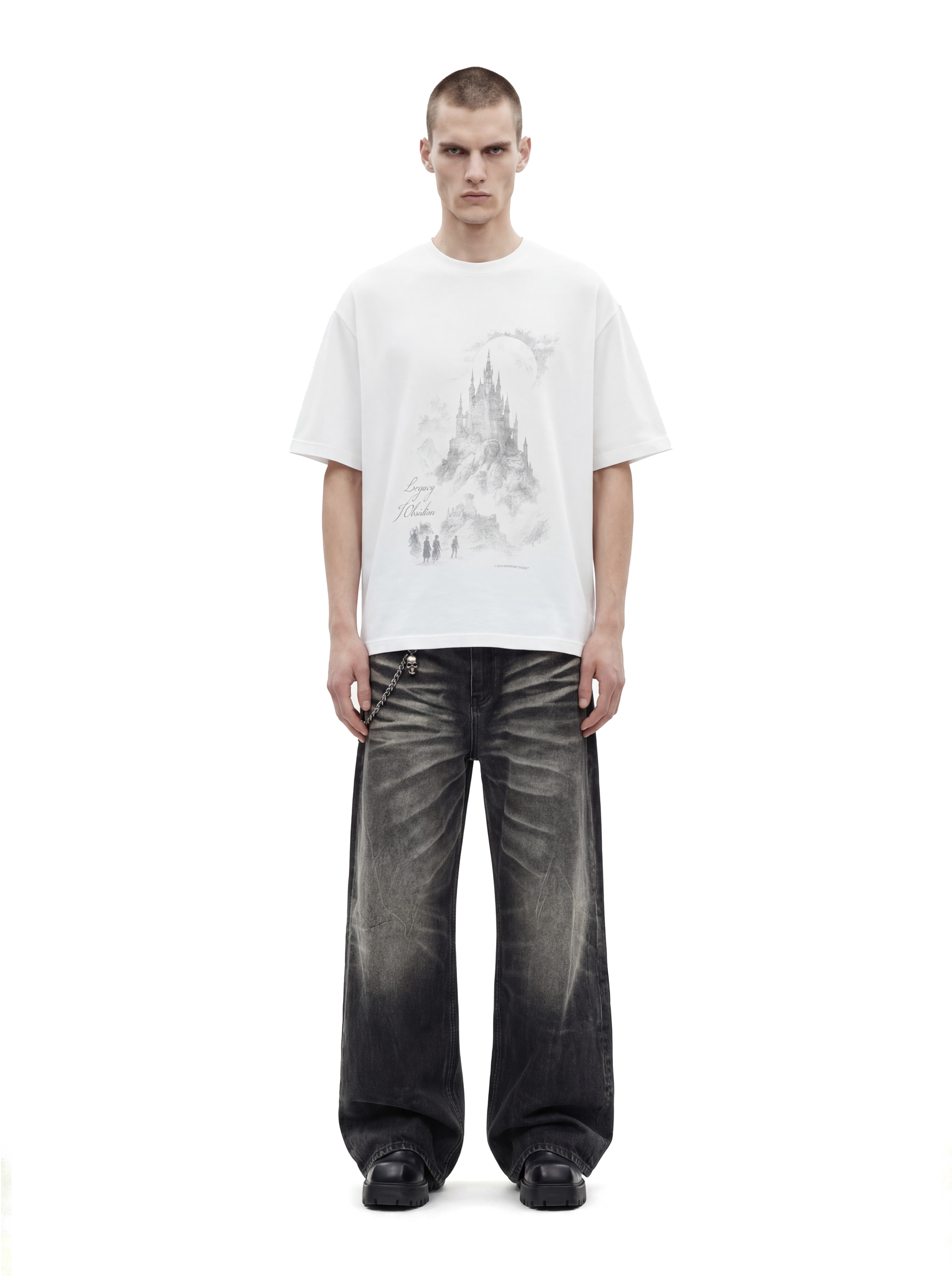 KNOWONE MEDIEVAL CASTLE TEE WHITE