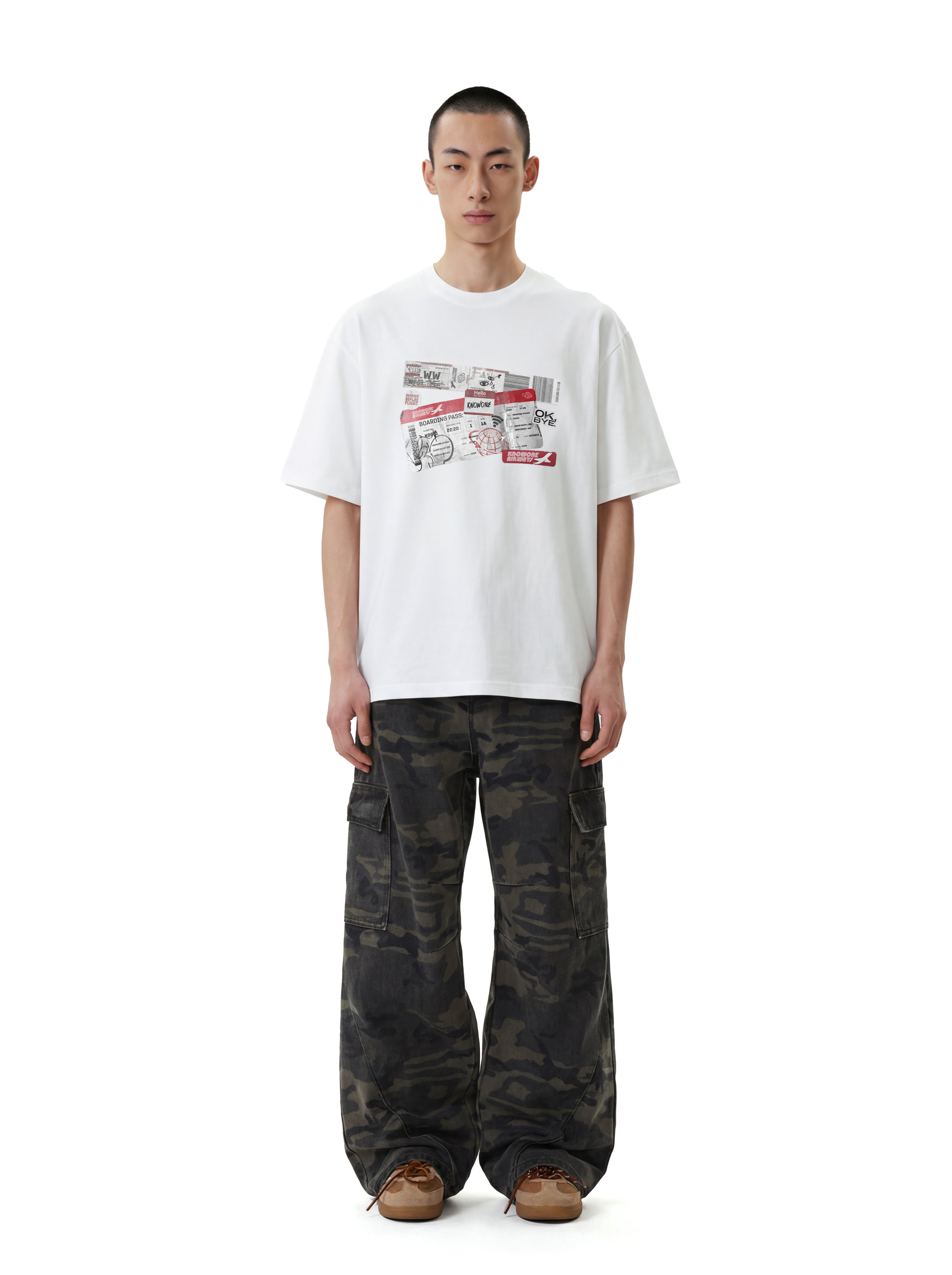 KNOWONE ITINERARY TEE WHITE