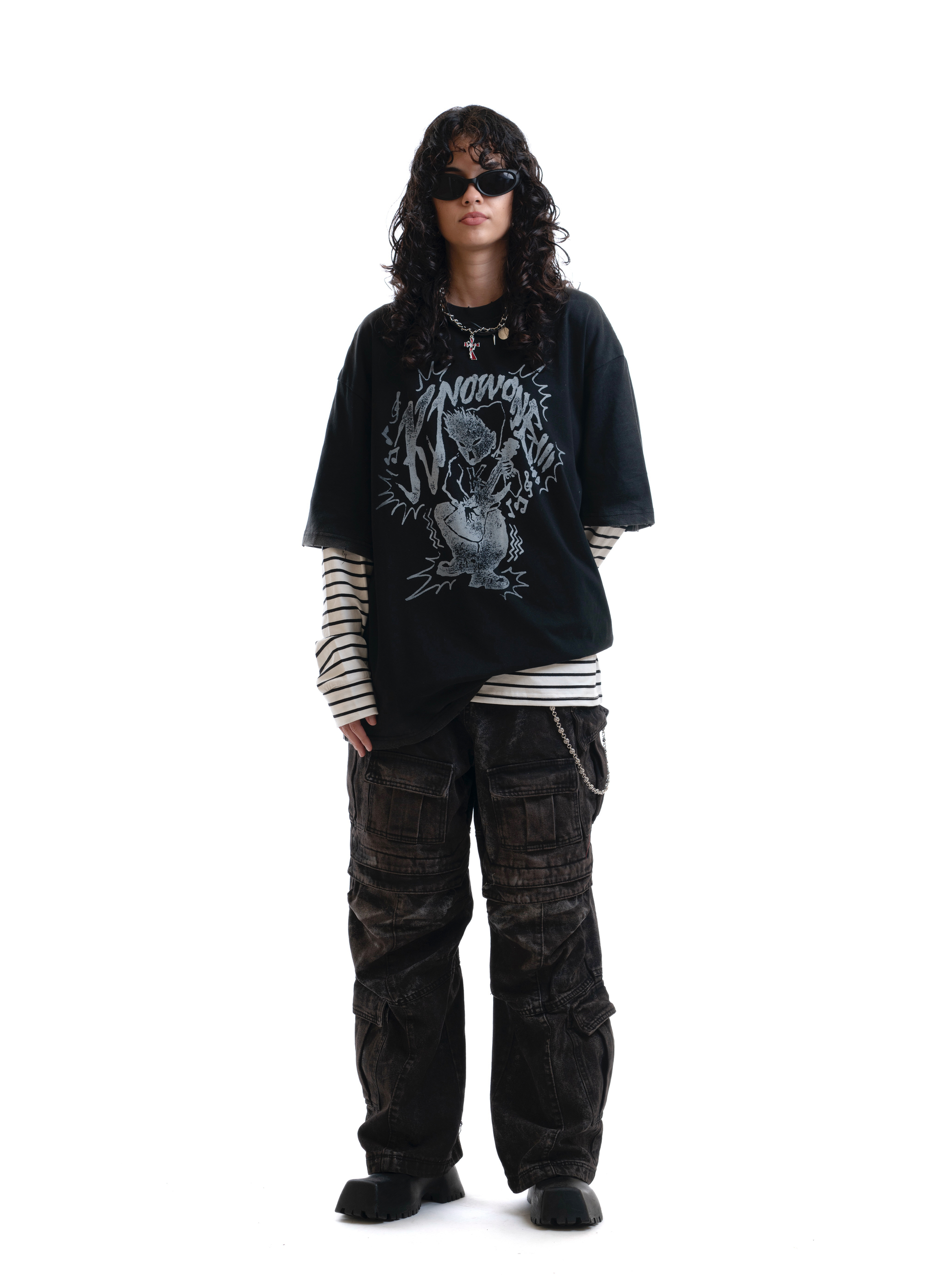 KNOWONE BAND ROCK TEE BLACK
