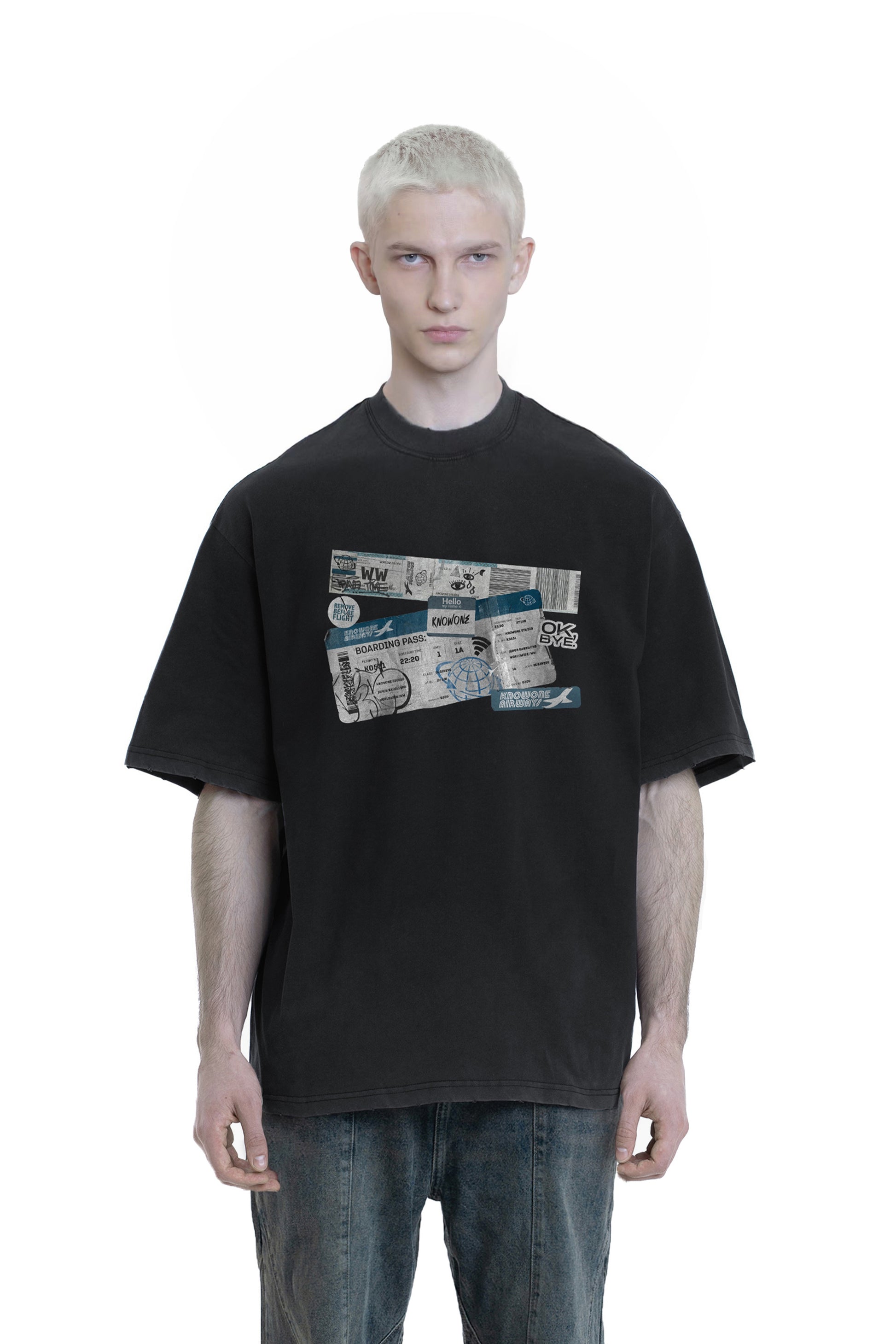KNOWONE ITINERARY TEE BLACK