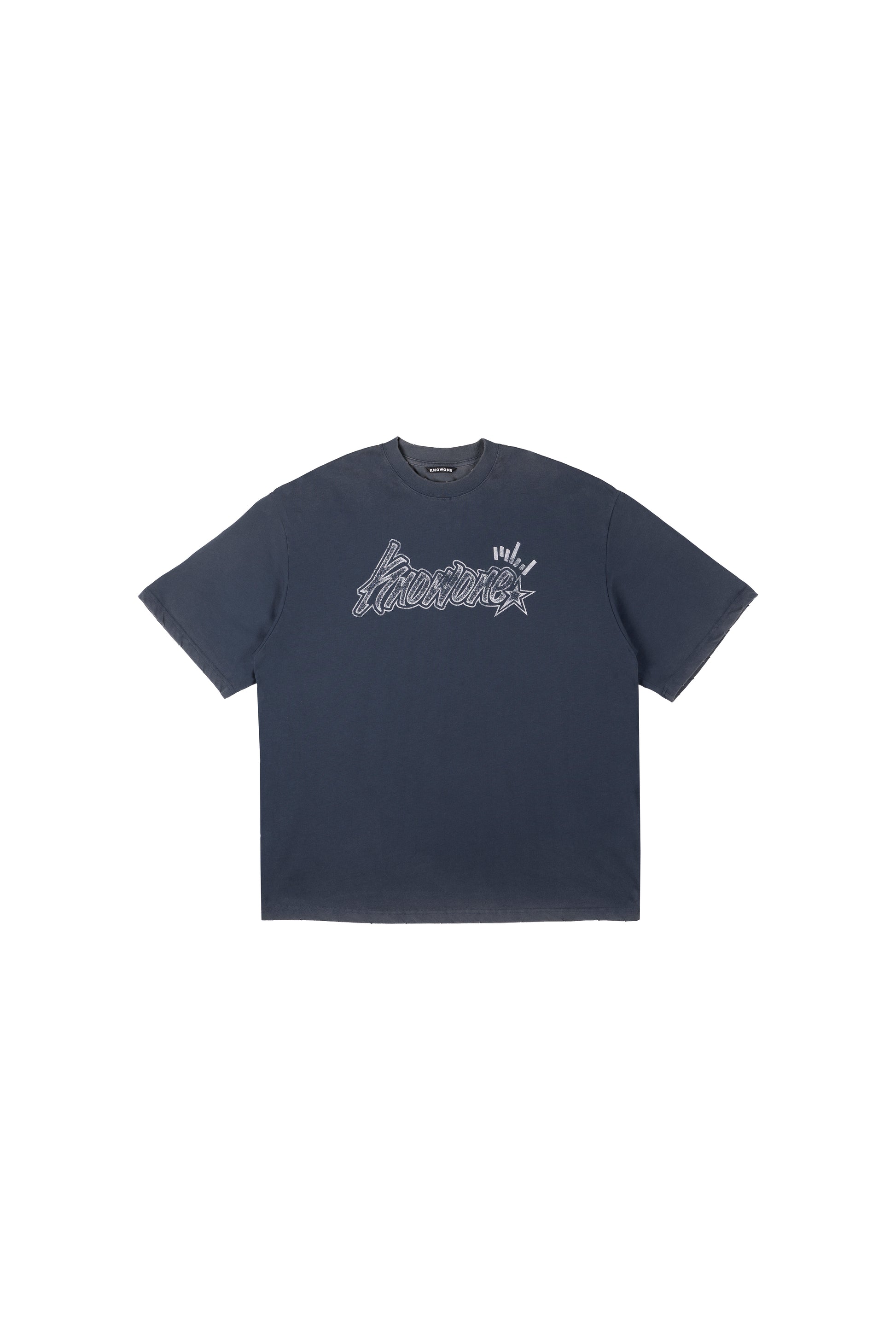 KNOWONE GRAFFITI TEE DENIM BLUE