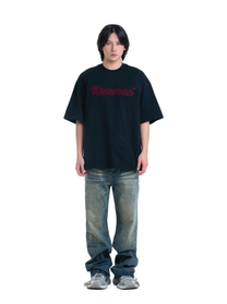 KNOWONE EMBRIODERY LOGO TEE BLACK