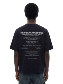 KNOWONE SIGNAL DISTORTION TEE BLACK
