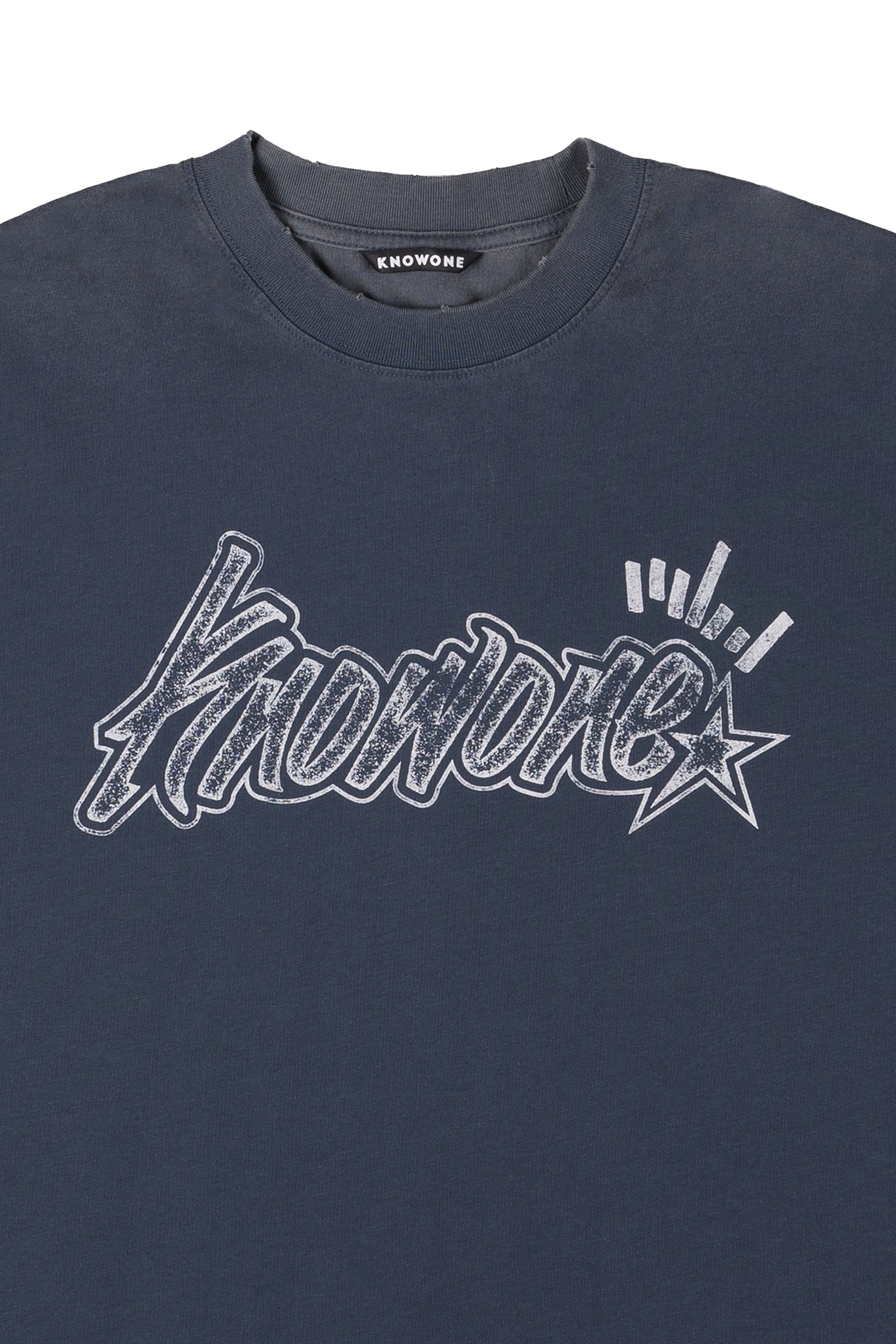 KNOWONE GRAFFITI TEE DENIM BLUE
