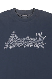 KNOWONE GRAFFITI TEE DENIM BLUE