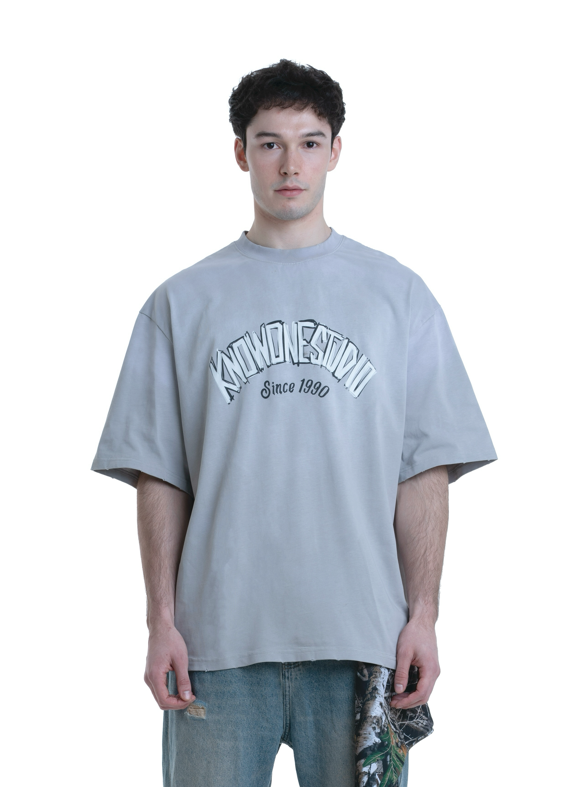 KNOWONE HAND DRAWING LOGO TEE GREY
