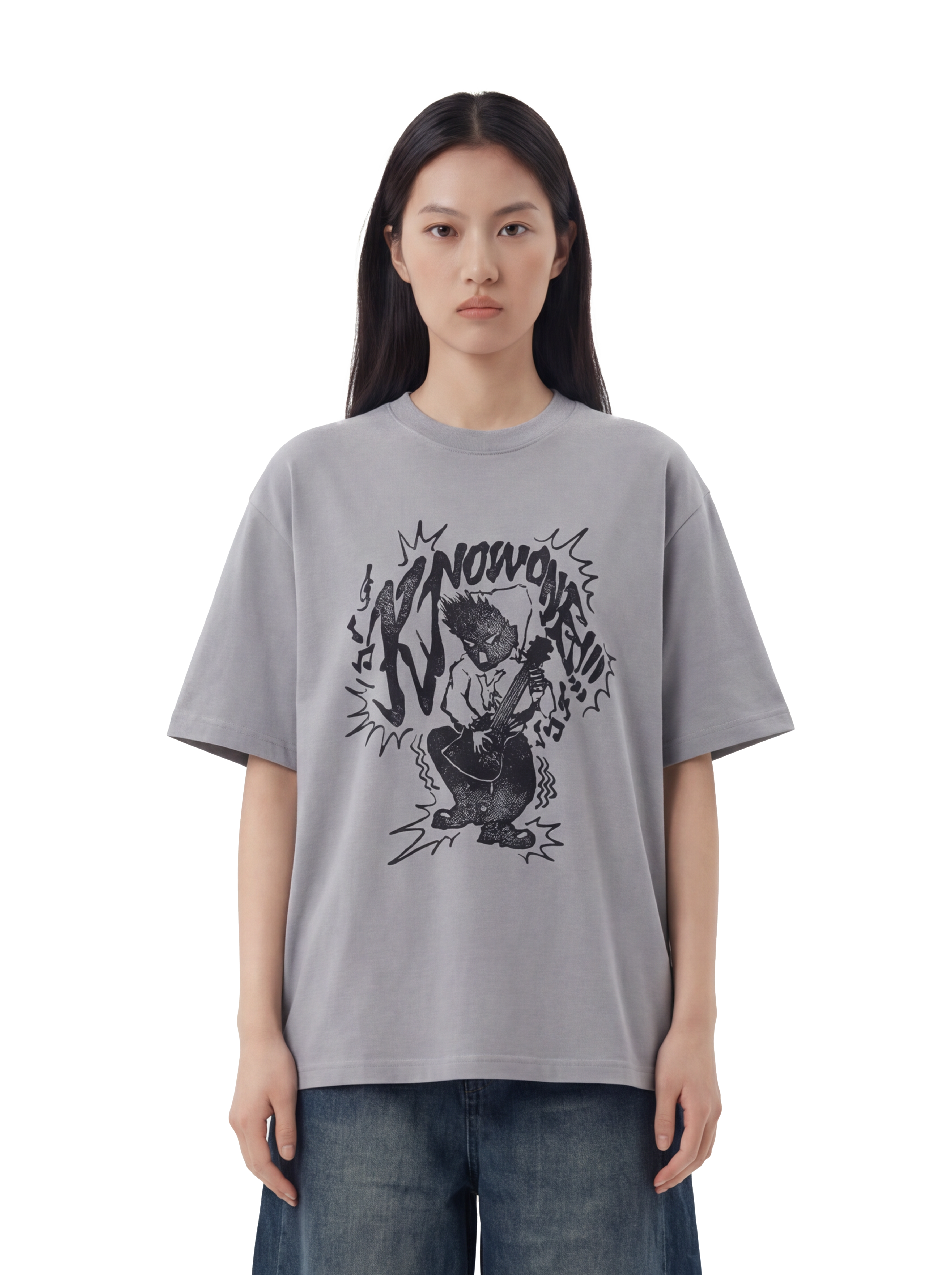 KNOWONE BAND ROCK TEE GREY – KNOWONE STUDIO