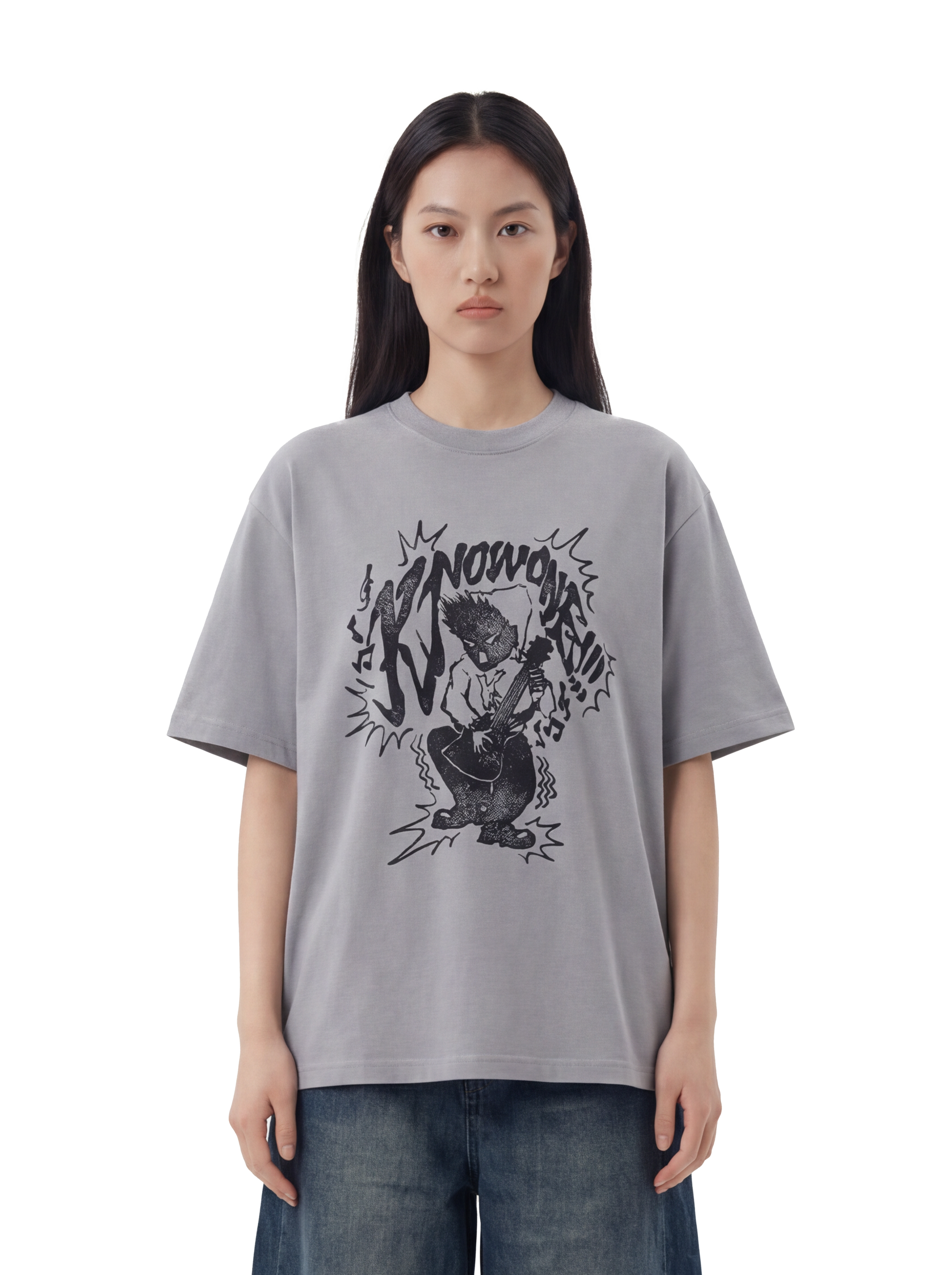 KNOWONE BAND ROCK TEE GREY