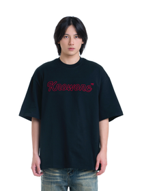 KNOWONE EMBRIODERY LOGO TEE BLACK
