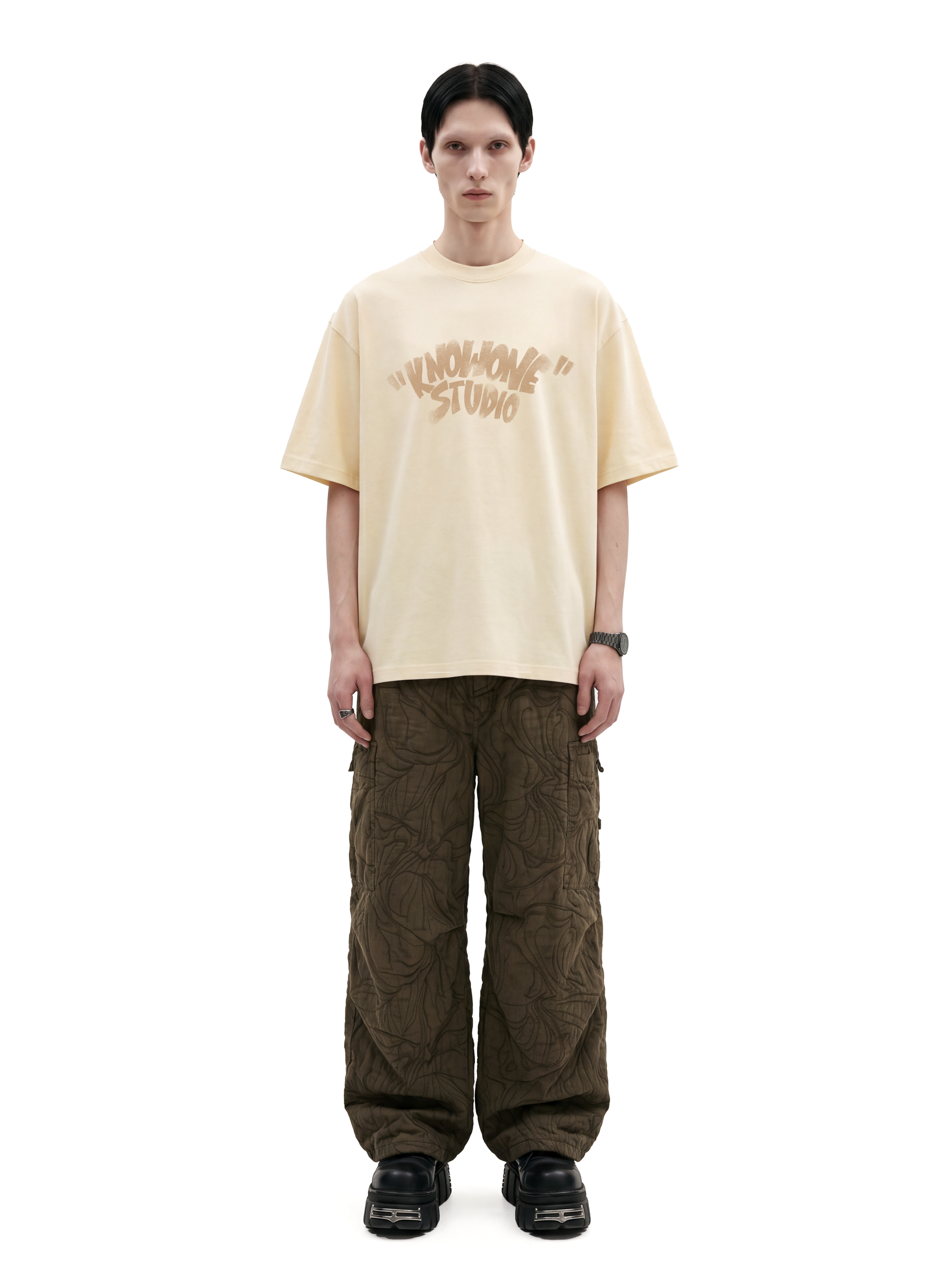 KNOWONE FADED TEE BEIGE