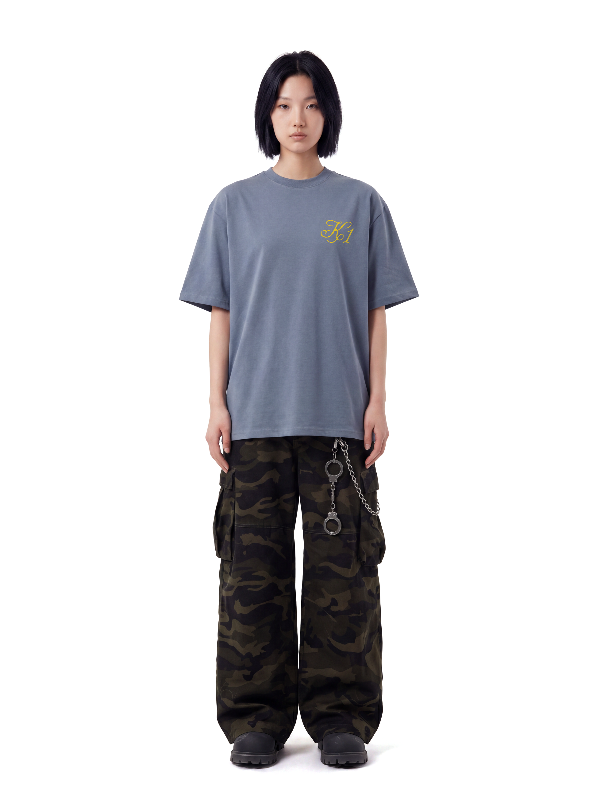 KNOWONE VINE TEE ASH BLUE
