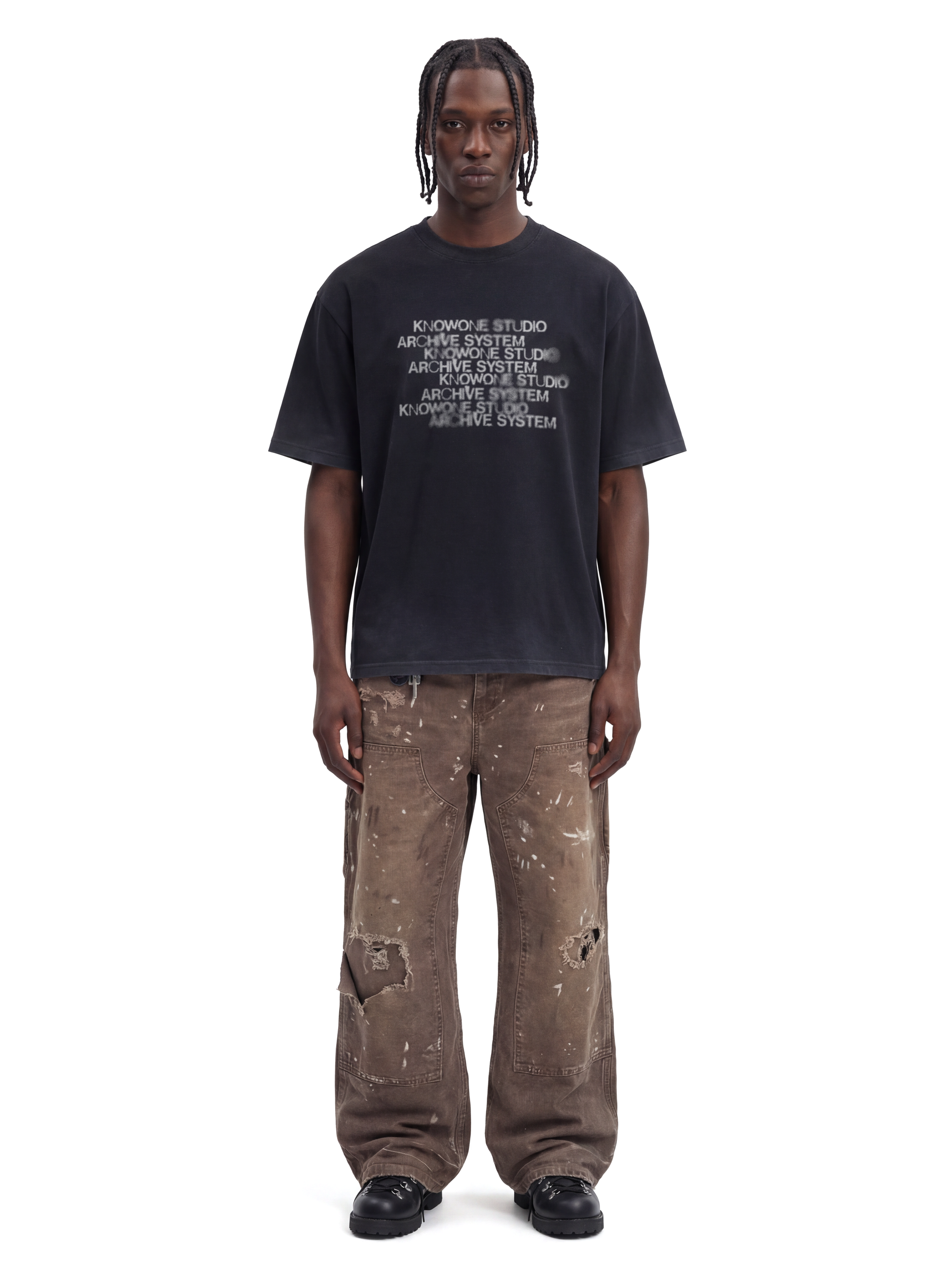 KNOWONE ARCHIVE SYSTEM TEE BLACK