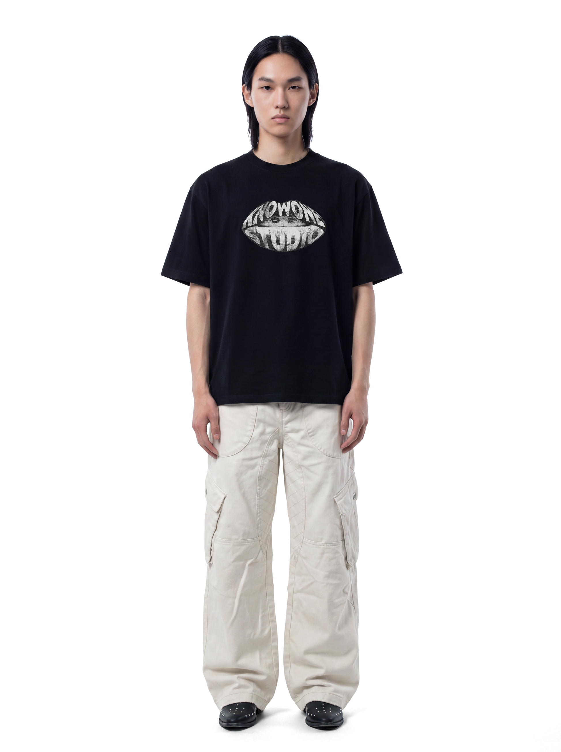 KNOWONE LIPS TEE BLACK