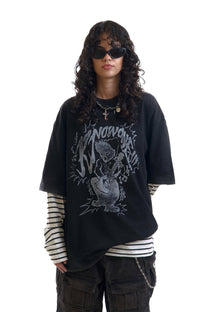 KNOWONE BAND ROCK TEE BLACK