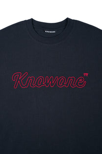 KNOWONE EMBRIODERY LOGO TEE BLACK