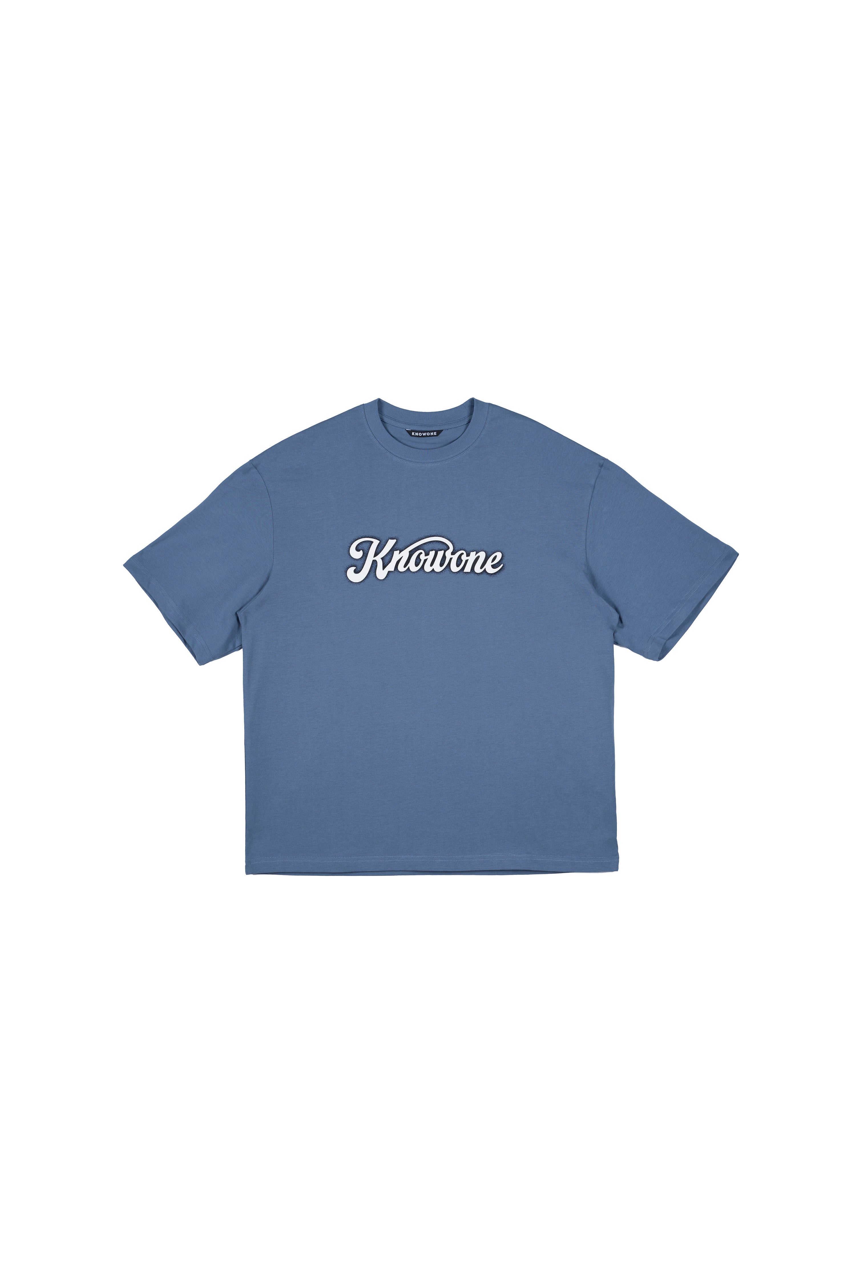 KNOWONE SNAKE EMBOSSED LOGO TEE ASH BLUE – KNOWONE STUDIO