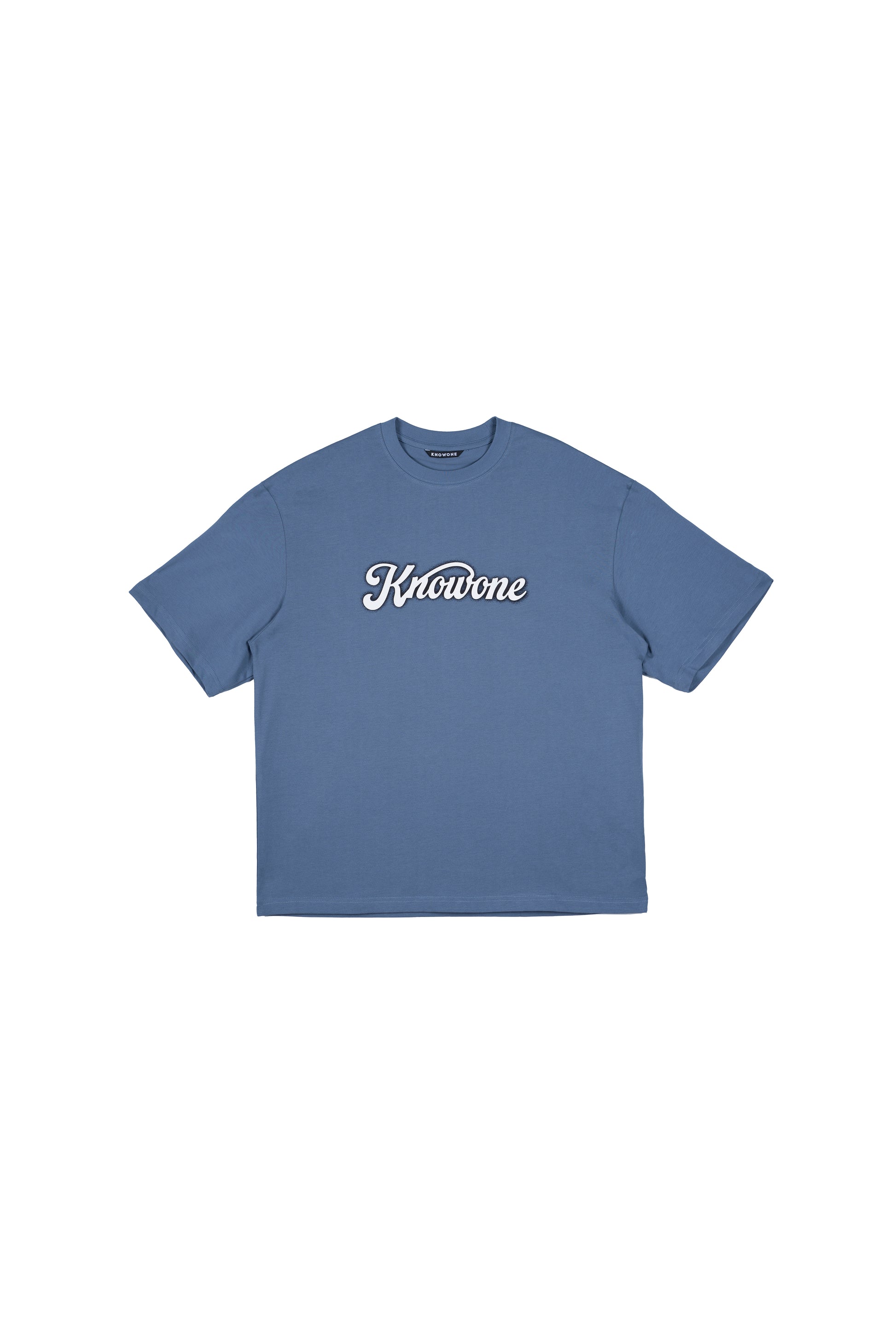 KNOWONE SNAKE EMBOSSED LOGO TEE ASH BLUE