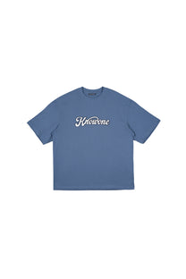 KNOWONE SNAKE EMBOSSED LOGO TEE ASH BLUE