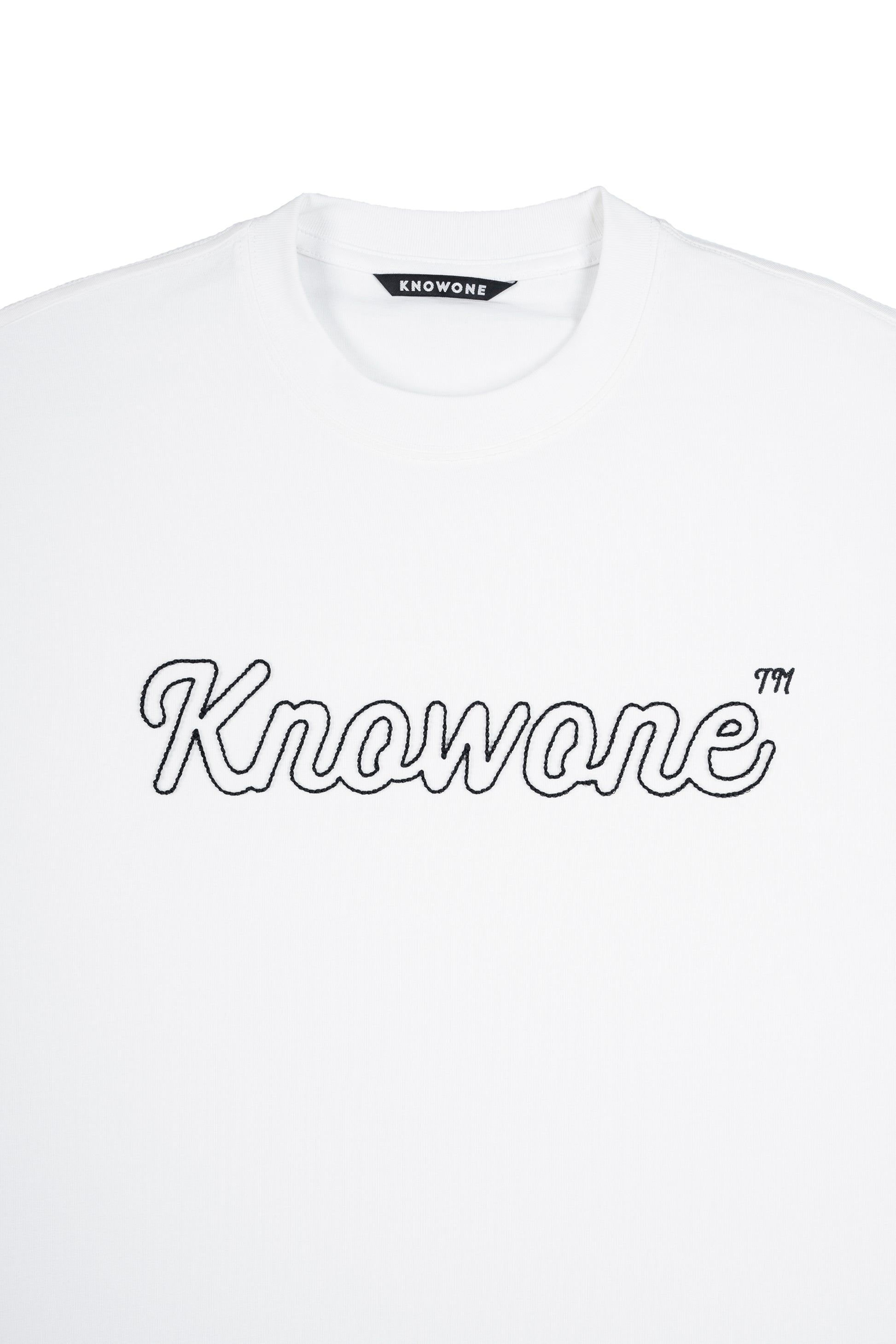 KNOWONE EMBRIODERY LOGO TEE WHITE