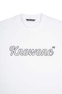 KNOWONE EMBRIODERY LOGO TEE WHITE