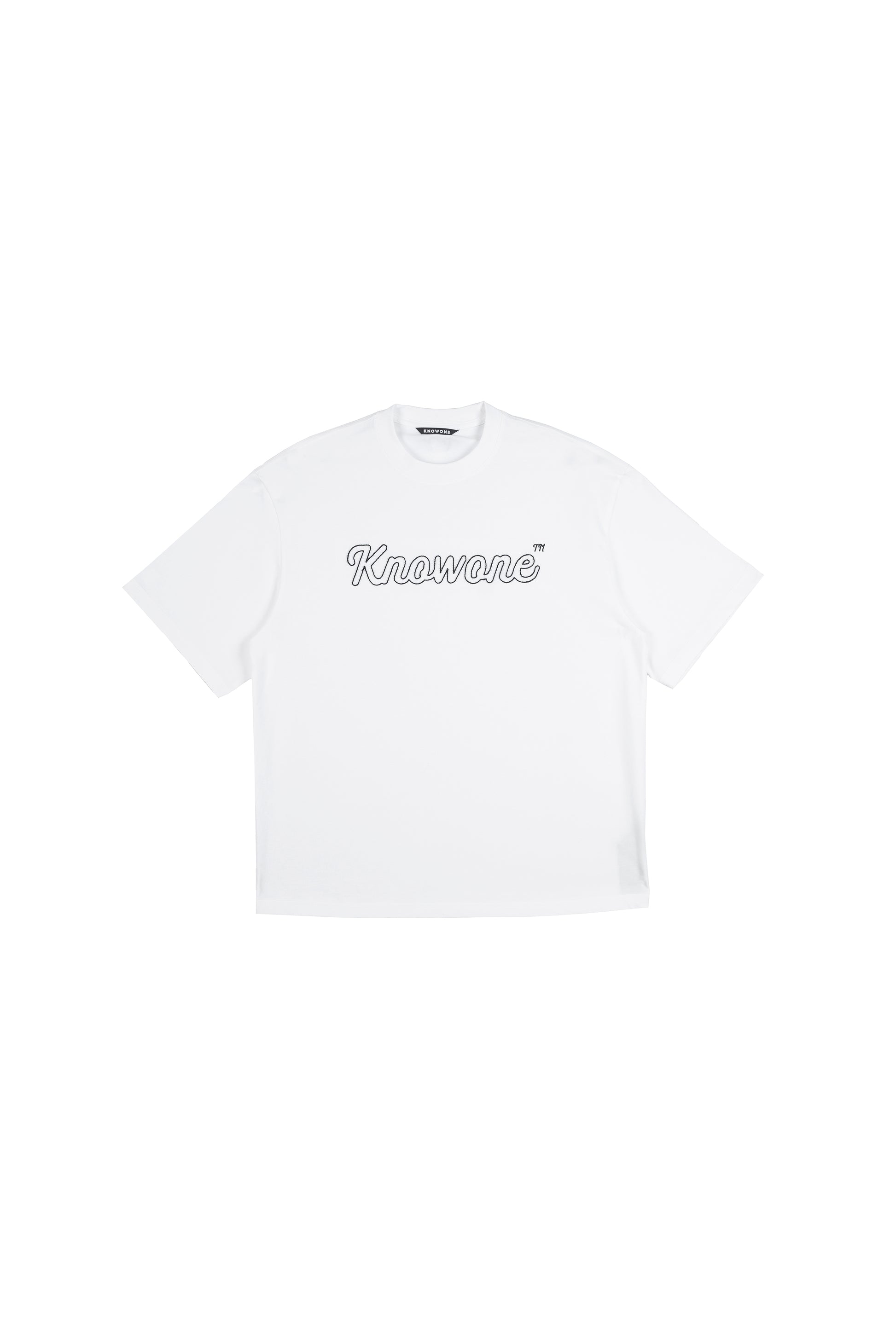 KNOWONE EMBRIODERY LOGO TEE WHITE