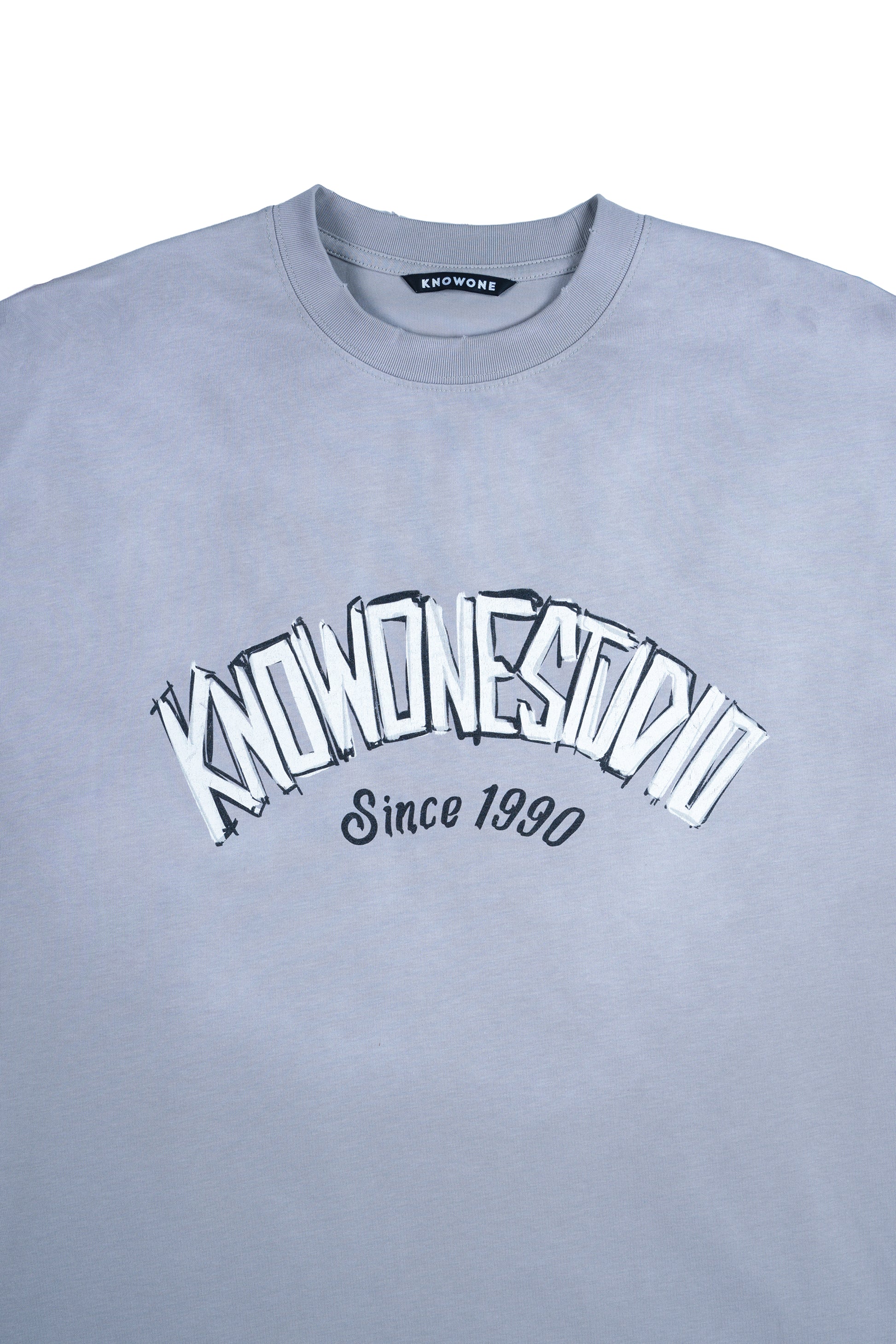 KNOWONE HAND DRAWING LOGO TEE GREY