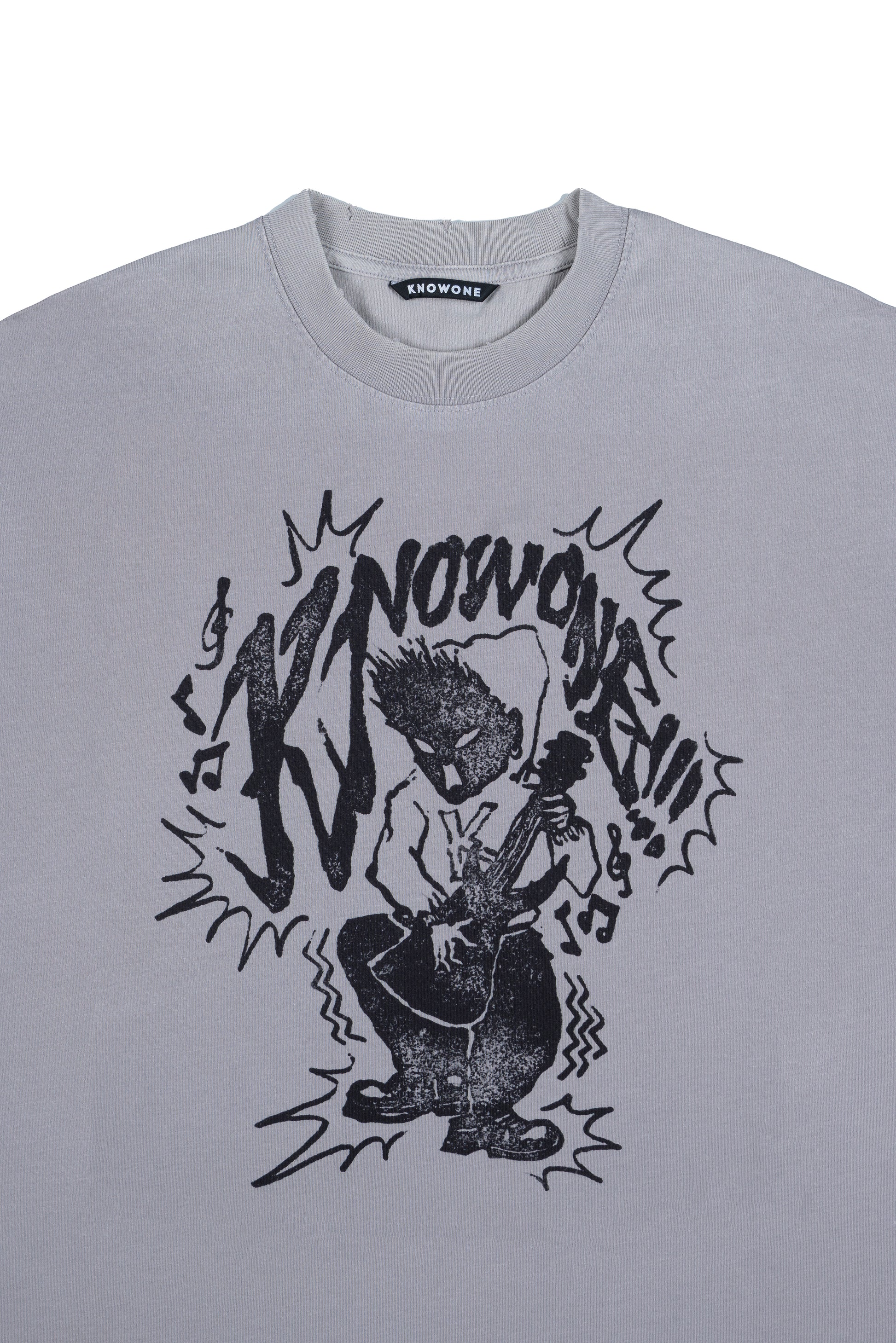 KNOWONE BAND ROCK TEE GREY