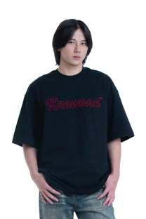 KNOWONE EMBRIODERY LOGO TEE BLACK