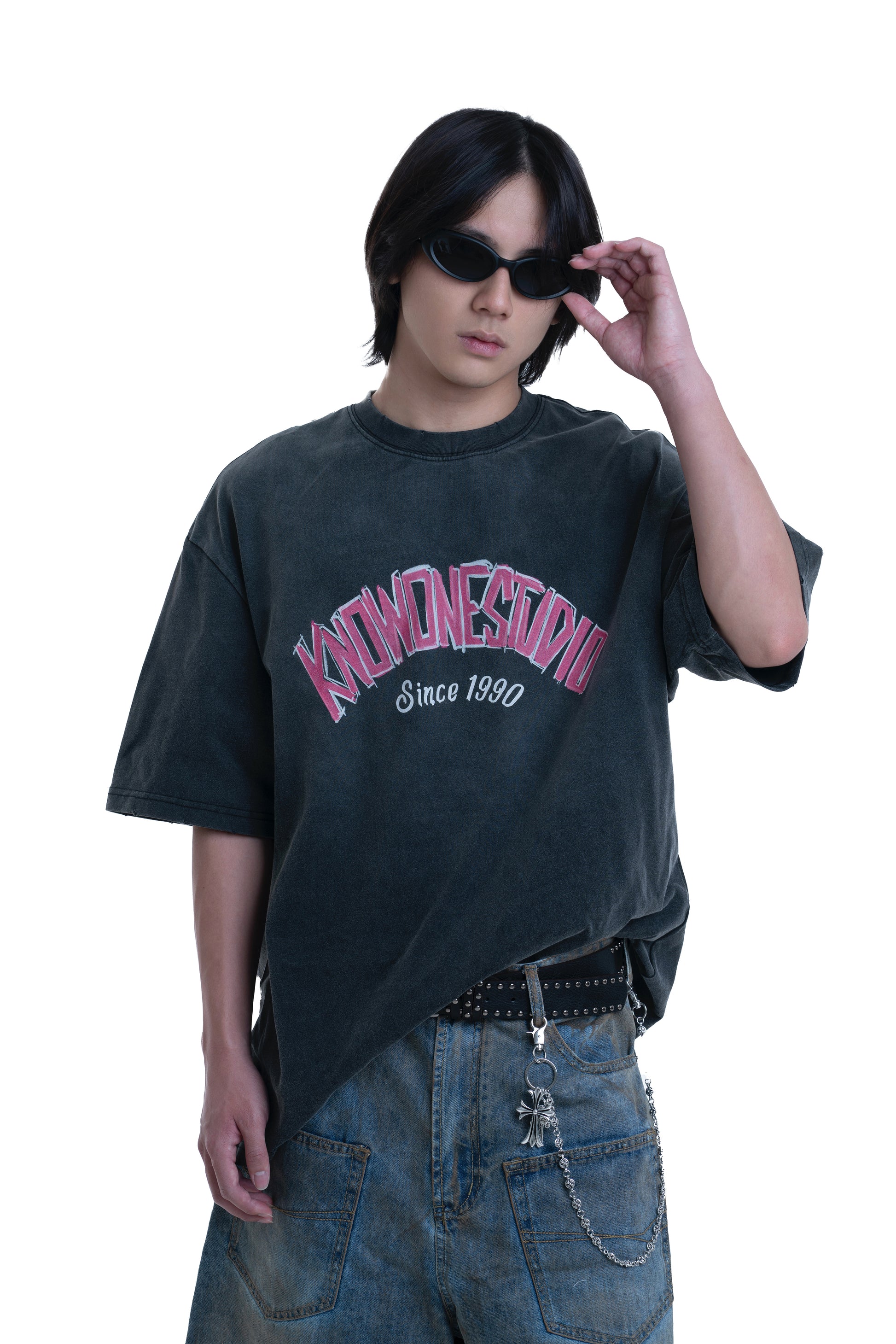 KNOWONE HAND DRAWING LOGO TEE BLACK