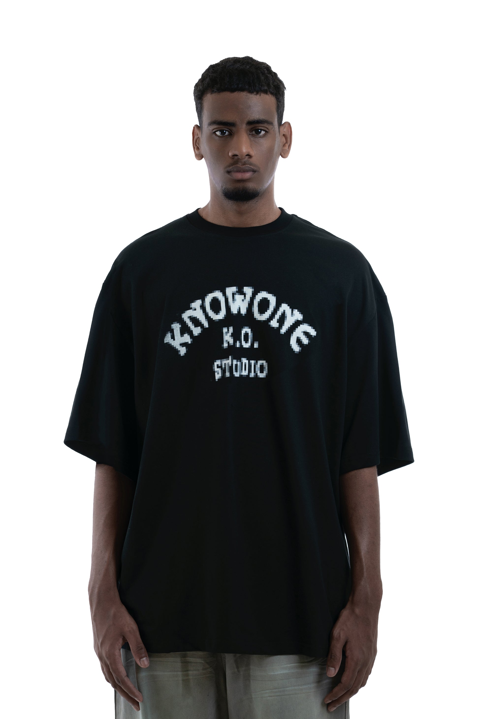 KNOWONE PIXEL LOGO TEE BLACK