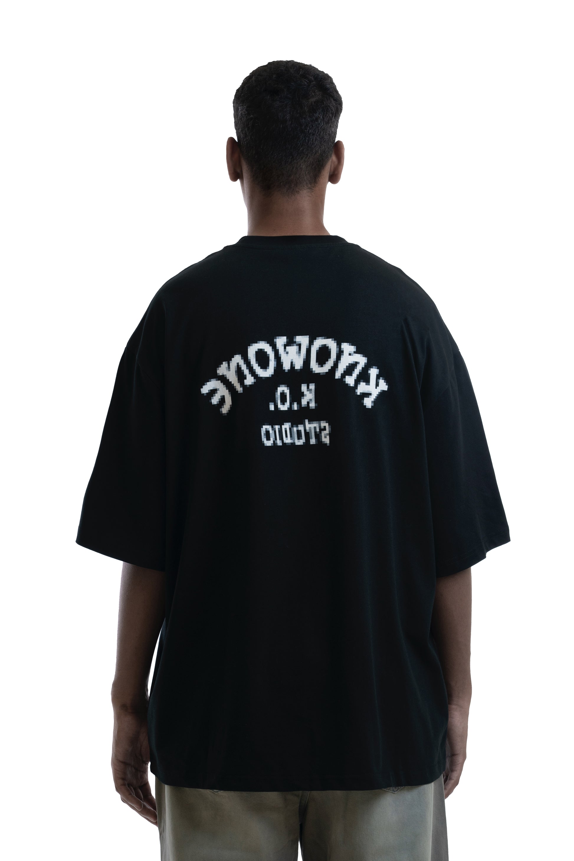 KNOWONE PIXEL LOGO TEE BLACK