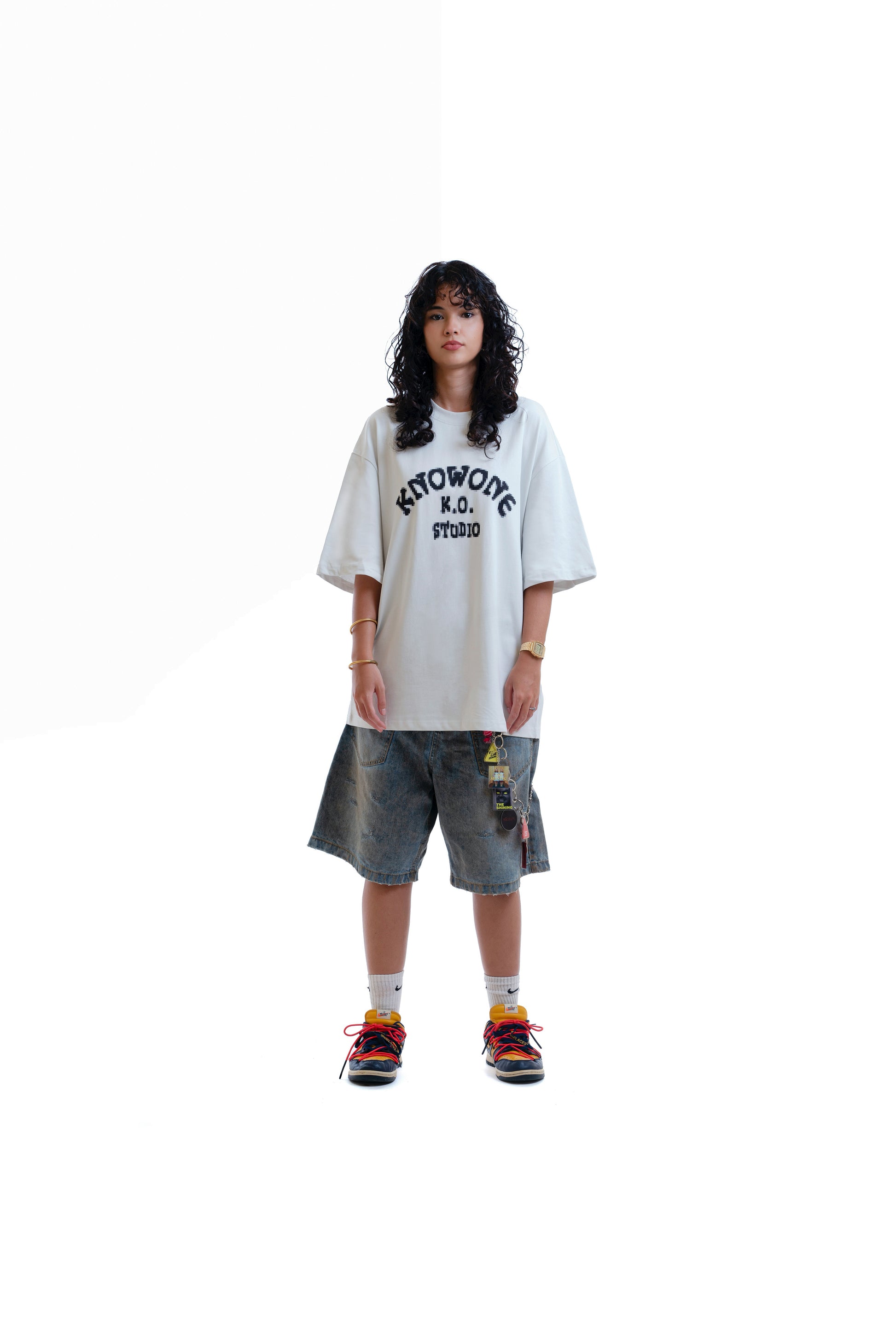 KNOWONE PIXEL LOGO TEE WHITE