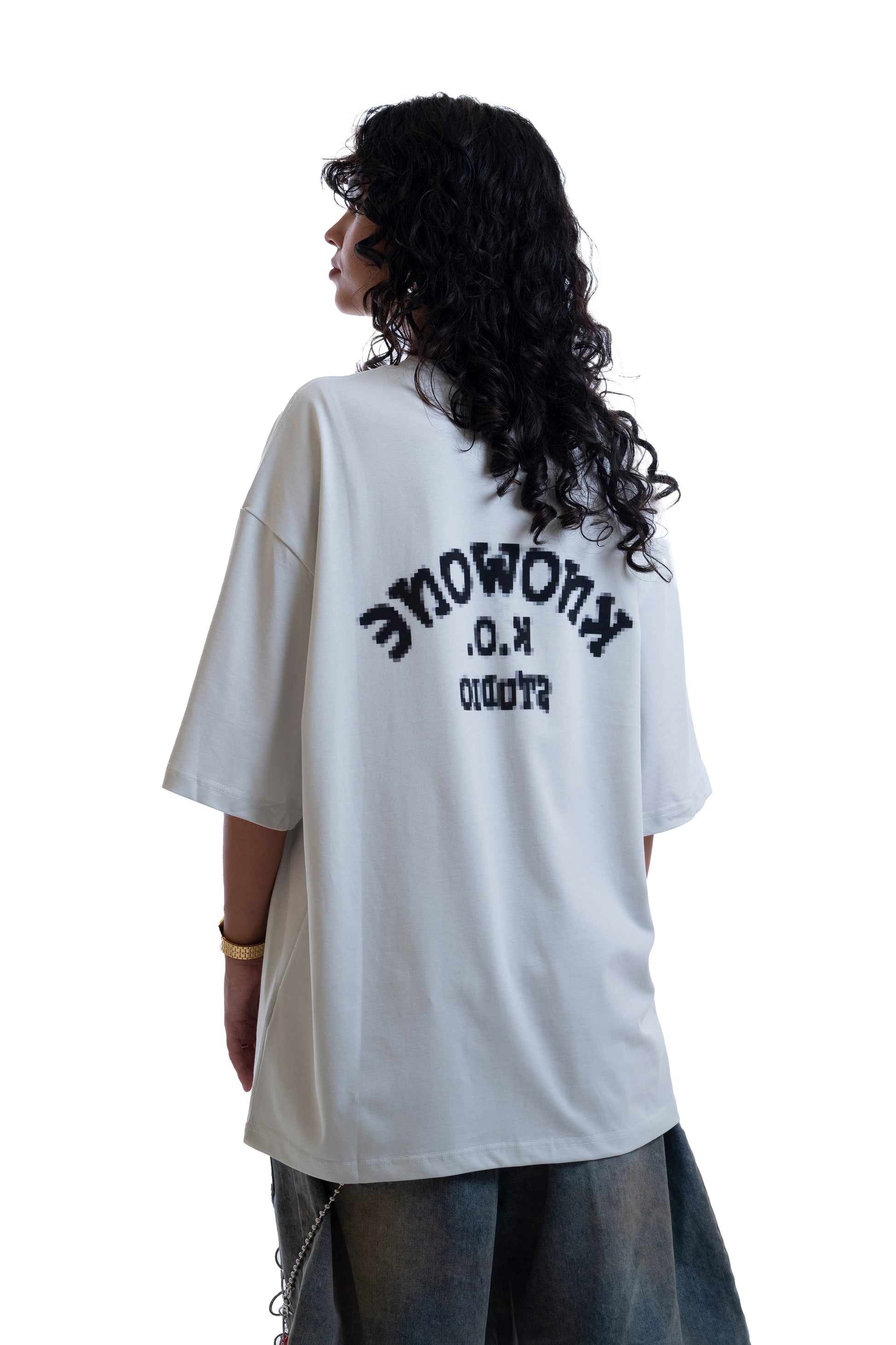 KNOWONE PIXEL LOGO TEE WHITE