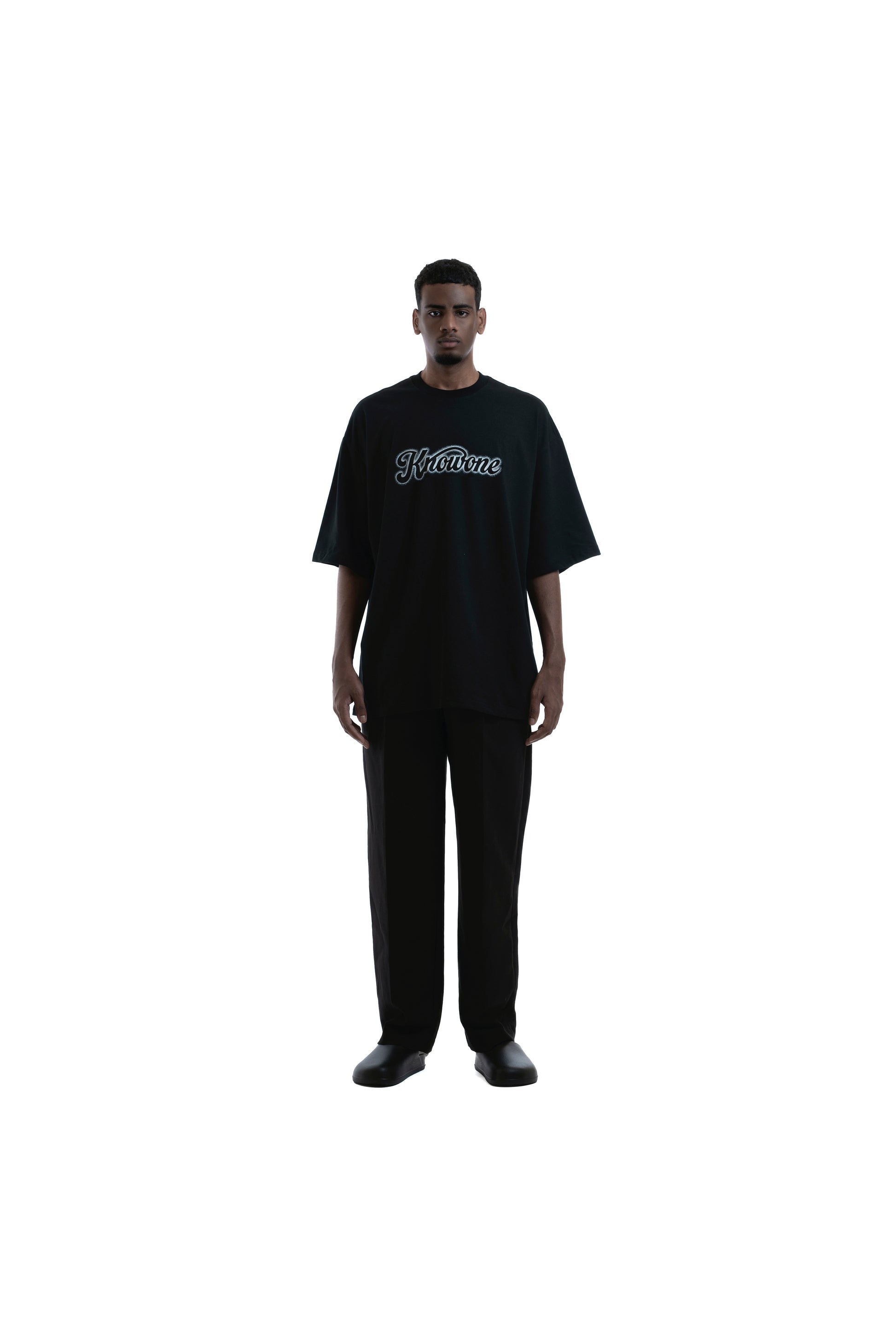 KNOWONE SNAKE EMBOSSED LOGO TEE BLACK MAMBA