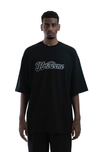 KNOWONE SNAKE EMBOSSED LOGO TEE BLACK MAMBA