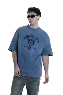 KNOWONE VINTAGE COLLEGE TEE BLUE