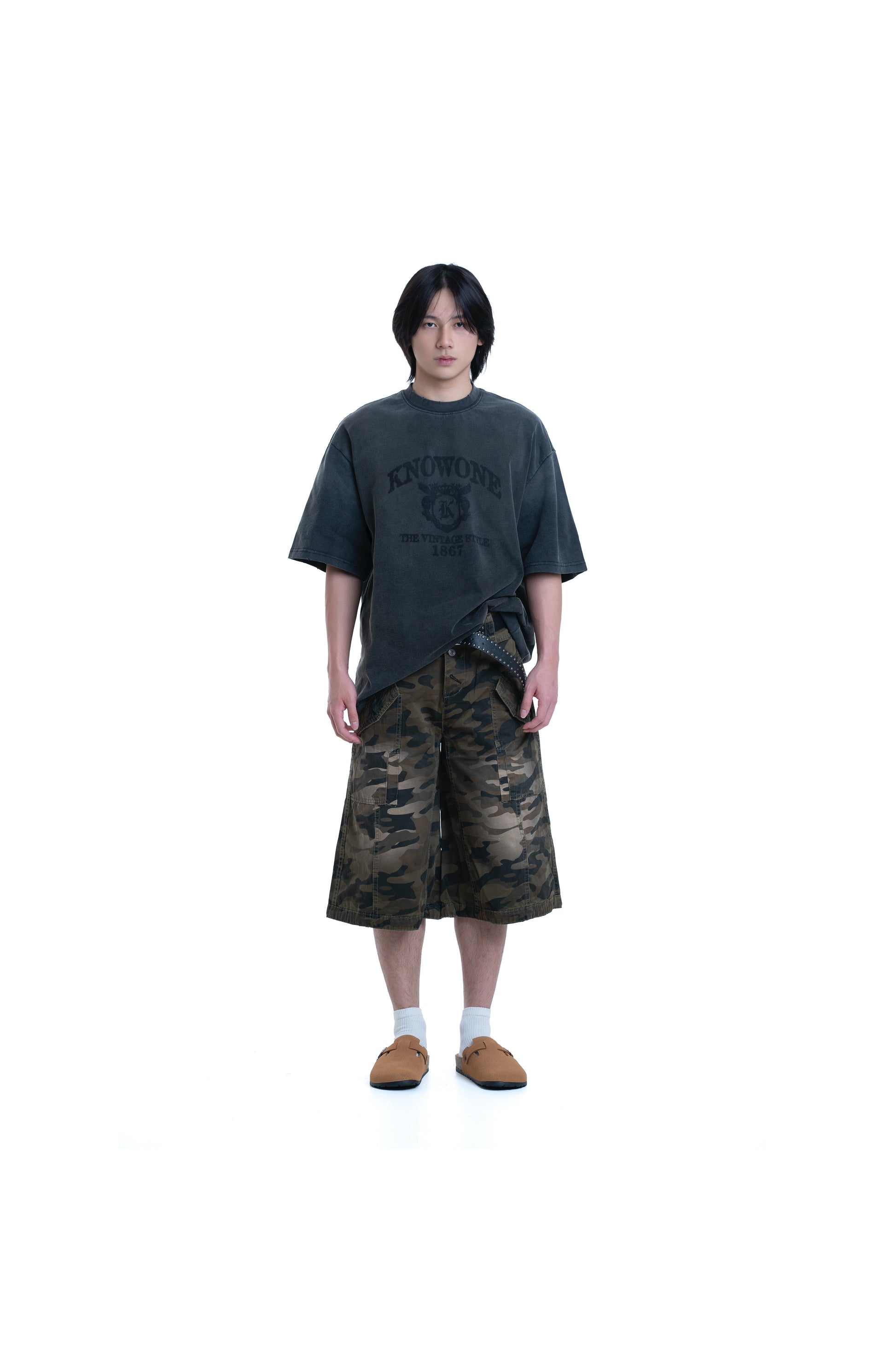 KNOWONE VINTAGE COLLEGE TEE BLACK